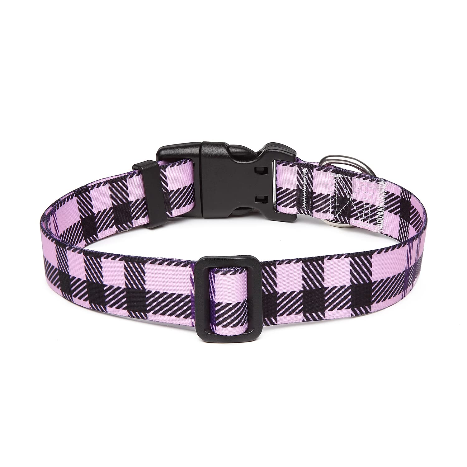 Suredoo Adjustable Dog Collar With Patterns, Ultra Comfy Soft Nylon Breathable Pet Collar For Small Medium Large Dogs (S, Purple
