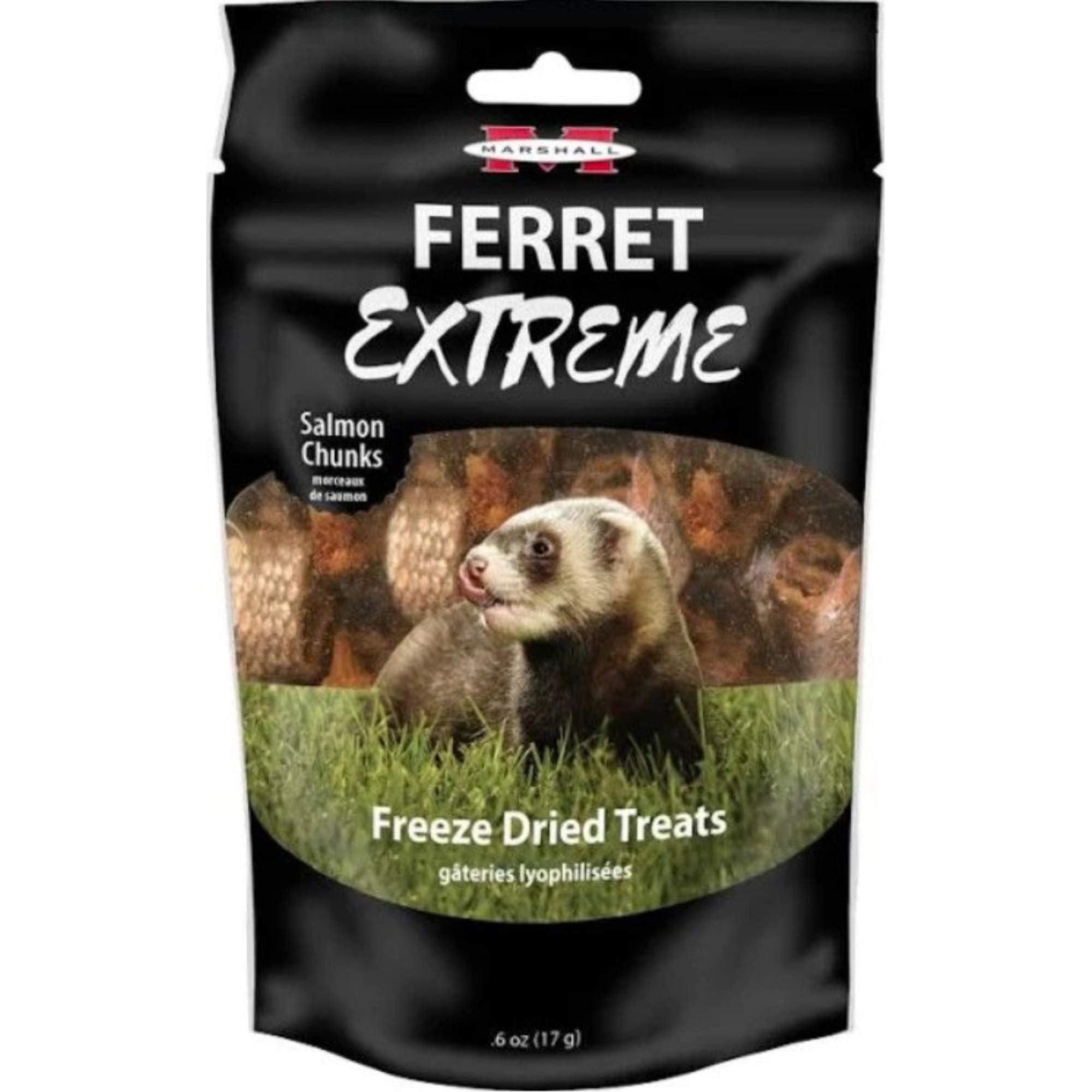 Marshall Pet Products RA Ferret Extreme Salmon Bites Treat - 1.6 oz - High-Protein, Nutritious and Delicious Salmon Snacks for F