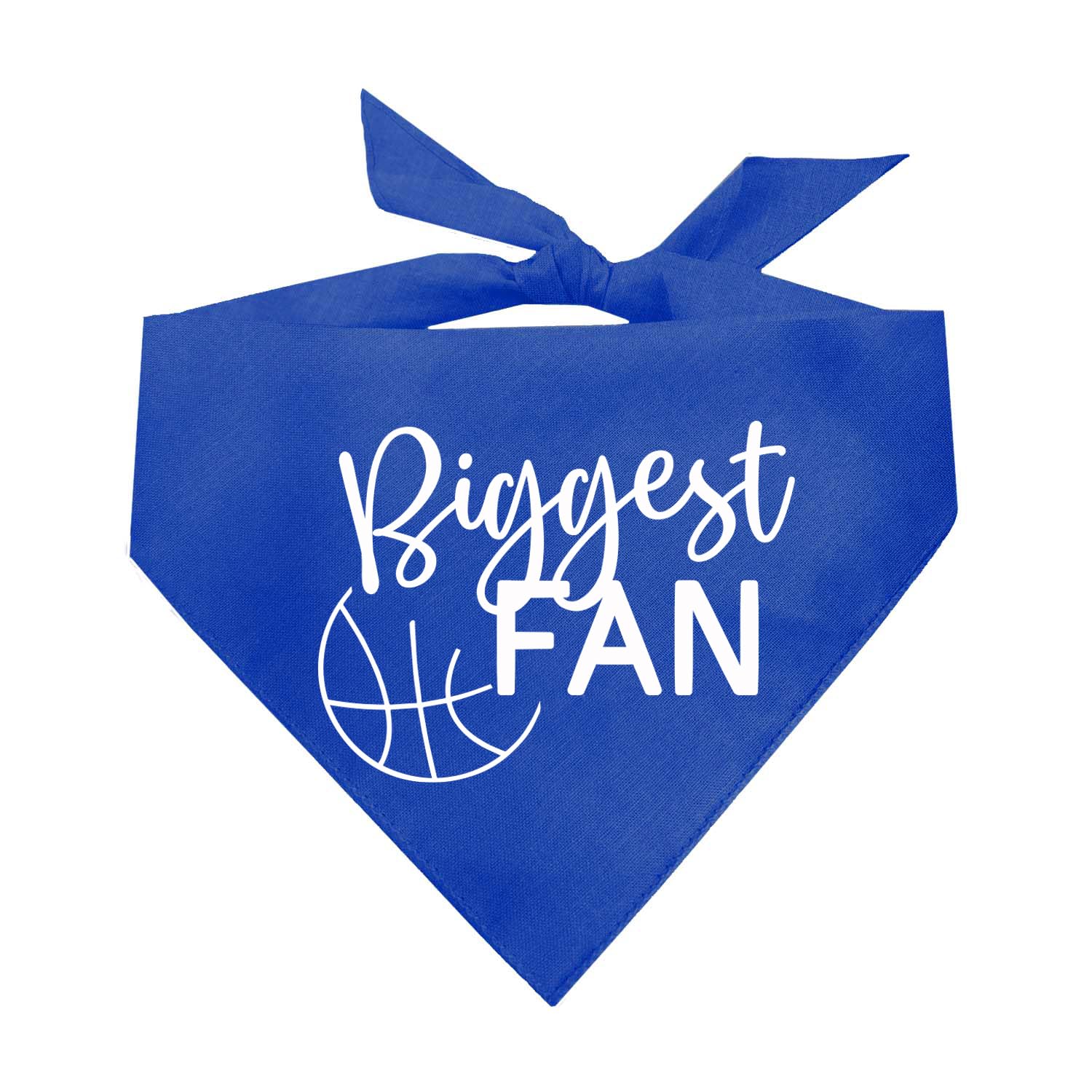 Biggest Fan Basketball Dog Bandana (Royal, Os 541)