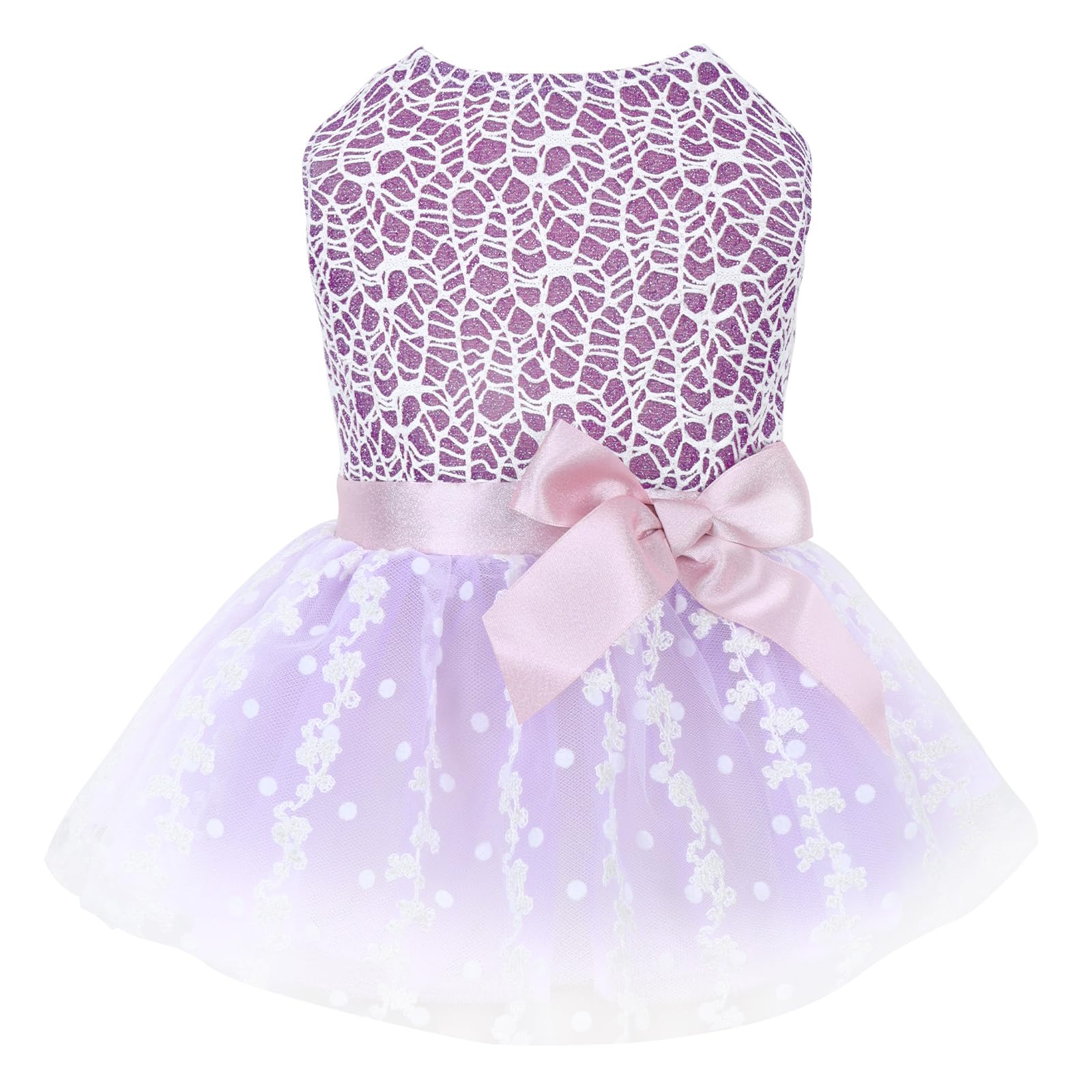 Cutebone Dog Birthday Dress Girl Puppy Skirt Tutu Cat Wedding Outfit Pet Party Clothes For Small Dogs Costume Dd14L