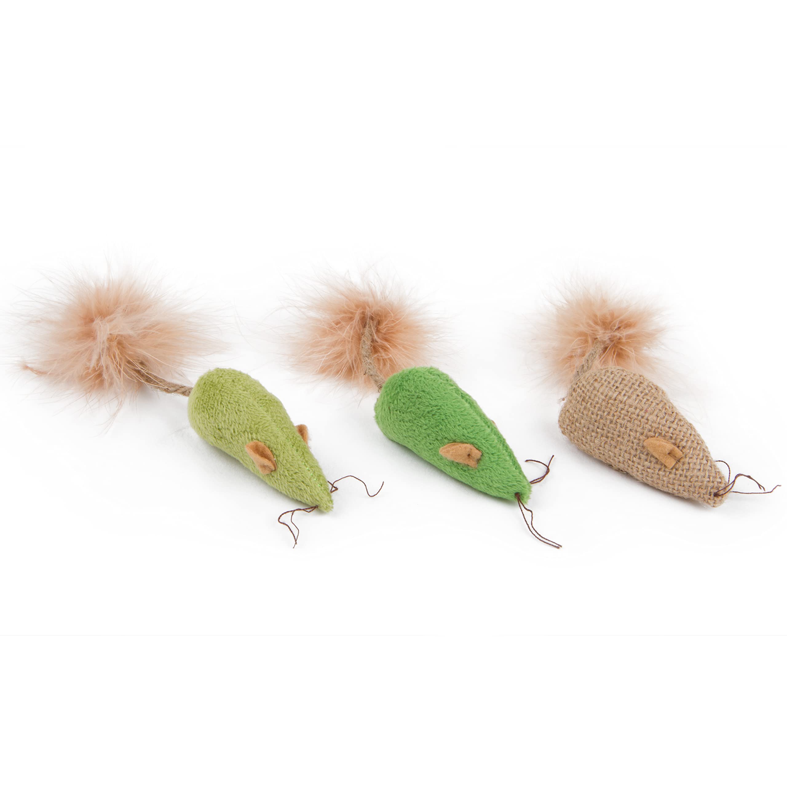 Petlinks (3 Count) 3 Blind Mice Catnip Cat Toys - Randomly Selected Color, 3 Count