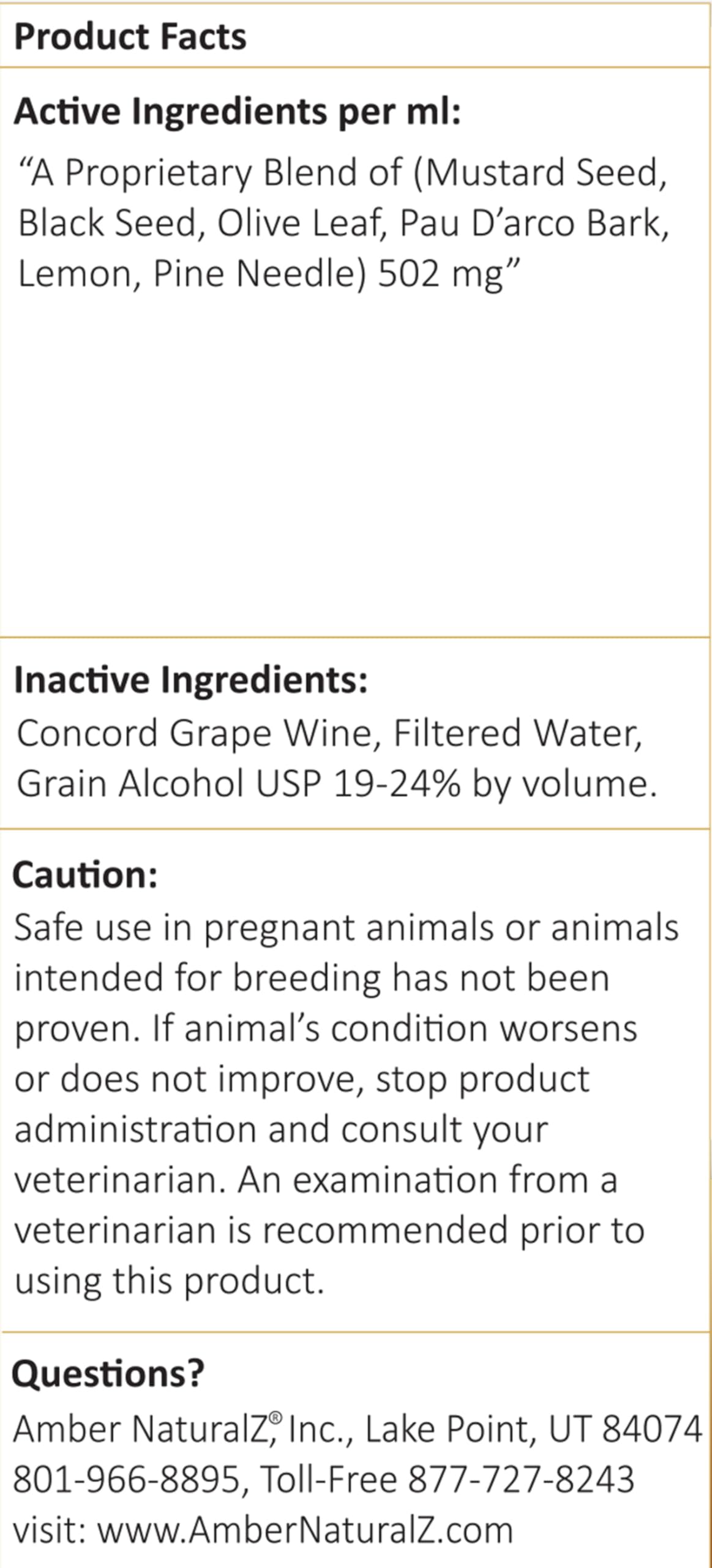 AMBER NATURALZ UTR Urinary Tract Herbal Supplement for Dogs, Cats, Birds, Guinea Pigs, and Rabbits | Pet Herbal Supplement for B