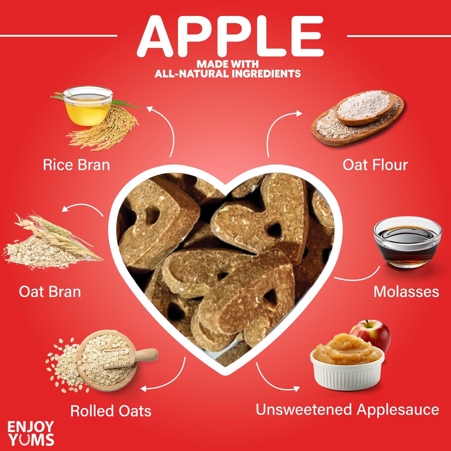 Enjoy Yums Horse Treats (1LB, Apple)
