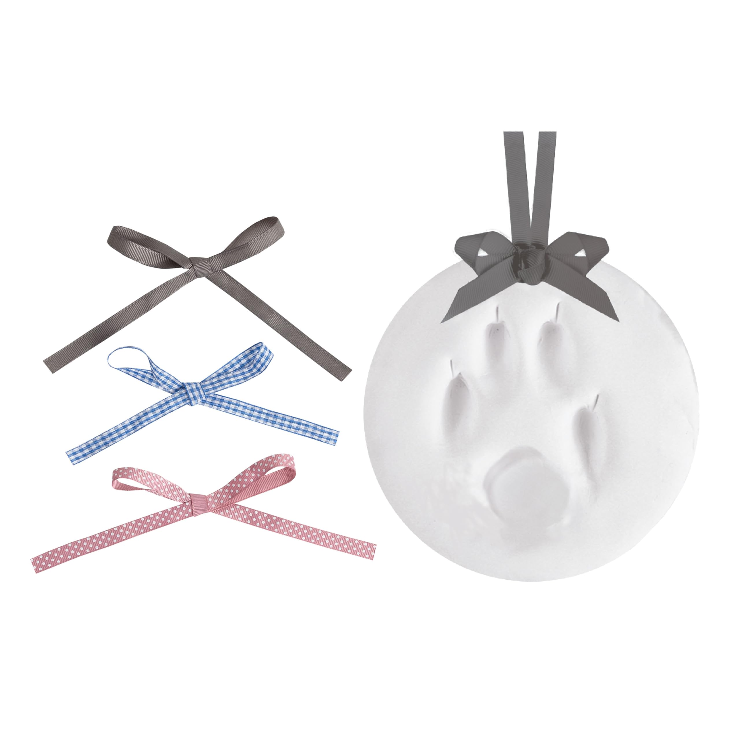 Reece Studio Pets Pawprint Keepsake, DIY Clay Paw Print Imprint, For Dogs and Cats, Hanging Keepsake, Pet Owner Gift, With 3 In