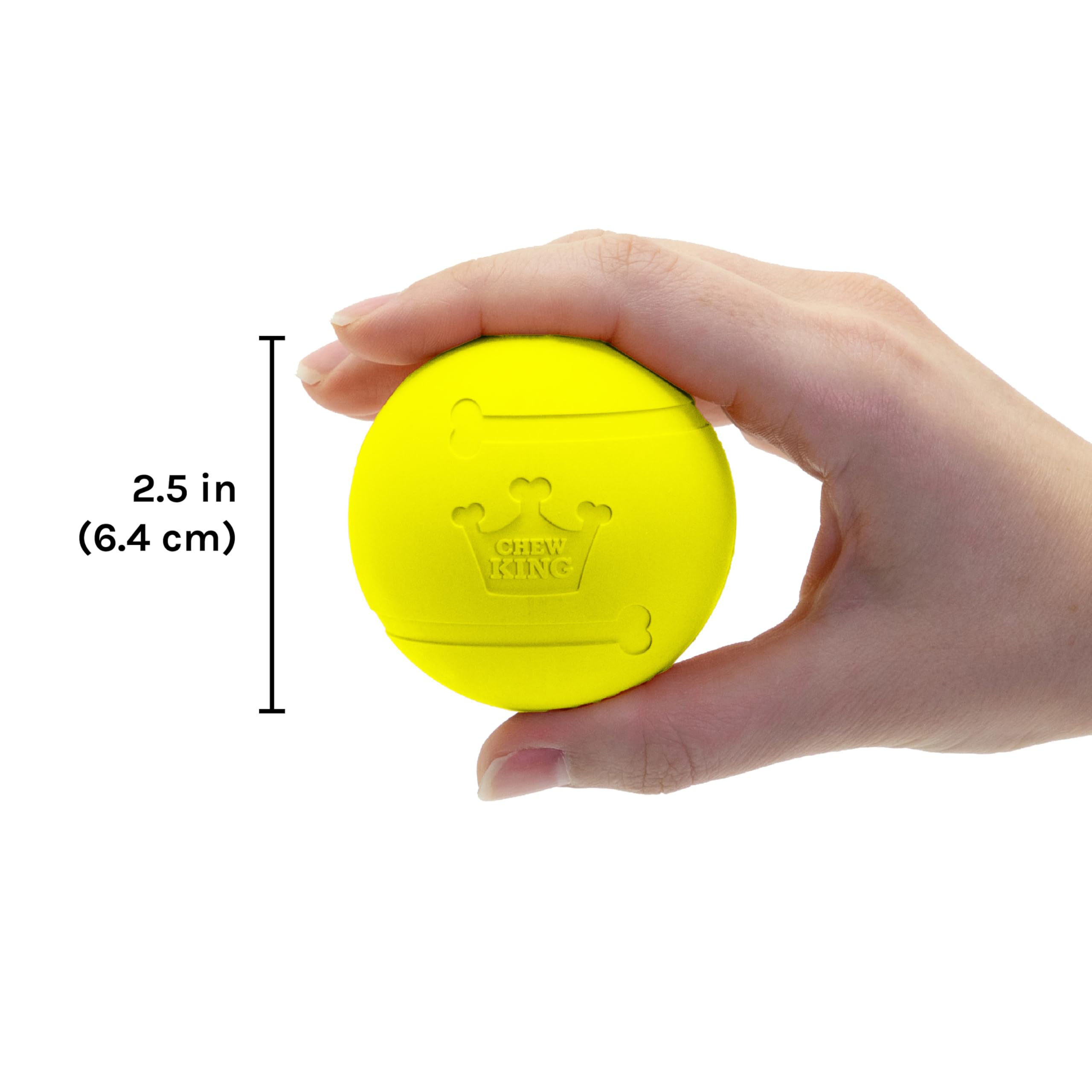Chew King Flavored Rubber Ball Collection, 2.5 Inch Chicken Flavor Rubber Balls 3-Pk
