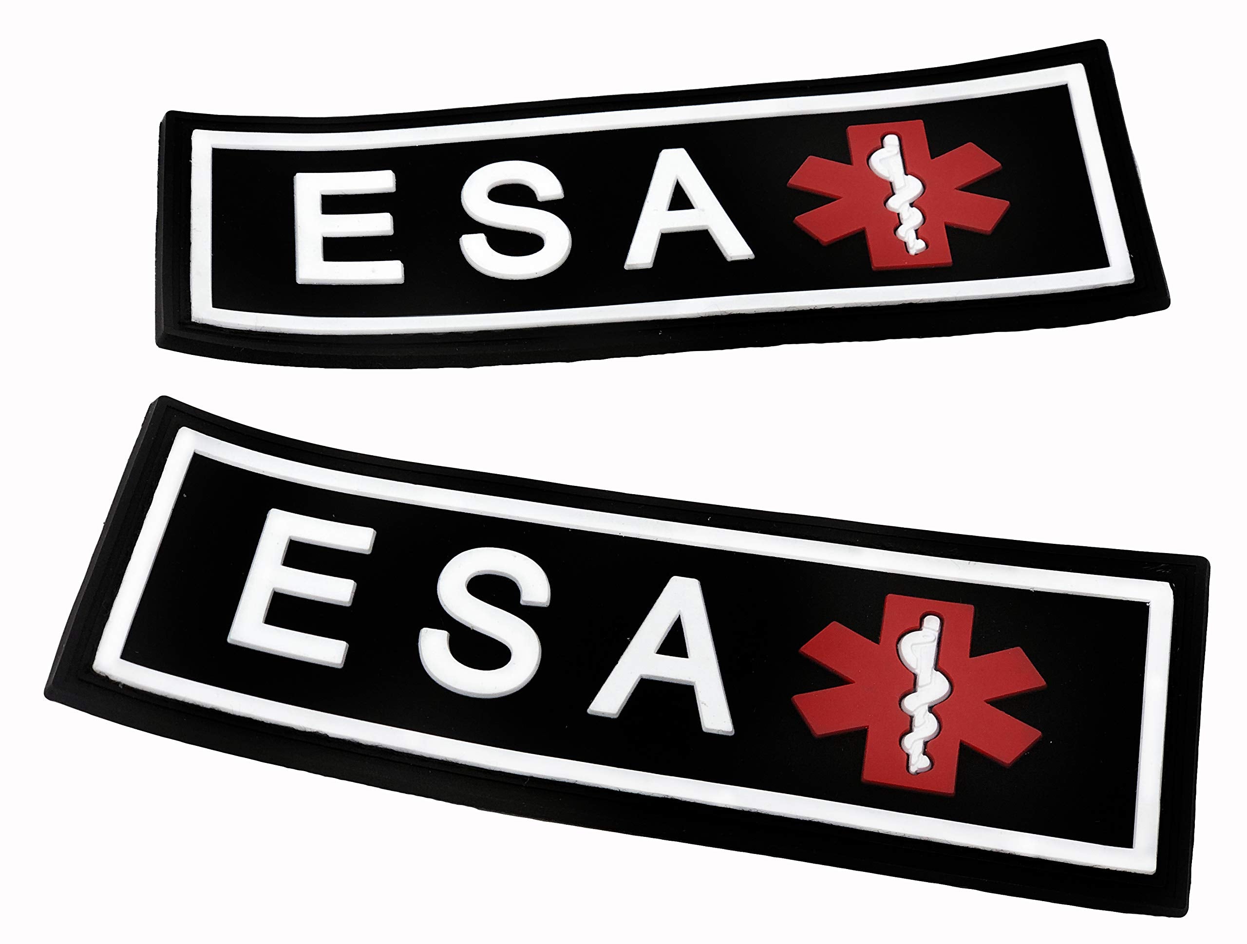 Dogline Emotional Support Animal Patch For Dog Harness And Vest Esa Removable 3D Rubber Patches Hook Backing For Small Or Large 