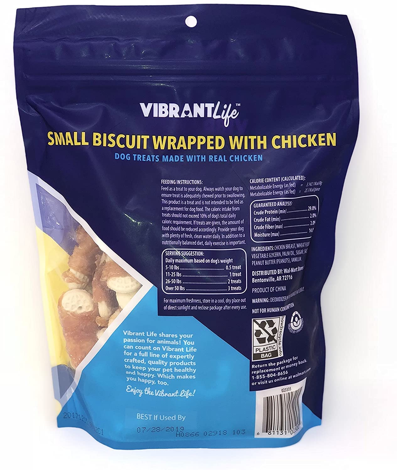 Vibrant Life Small Biscuit Wrapped With Chicken (16 oz) bag