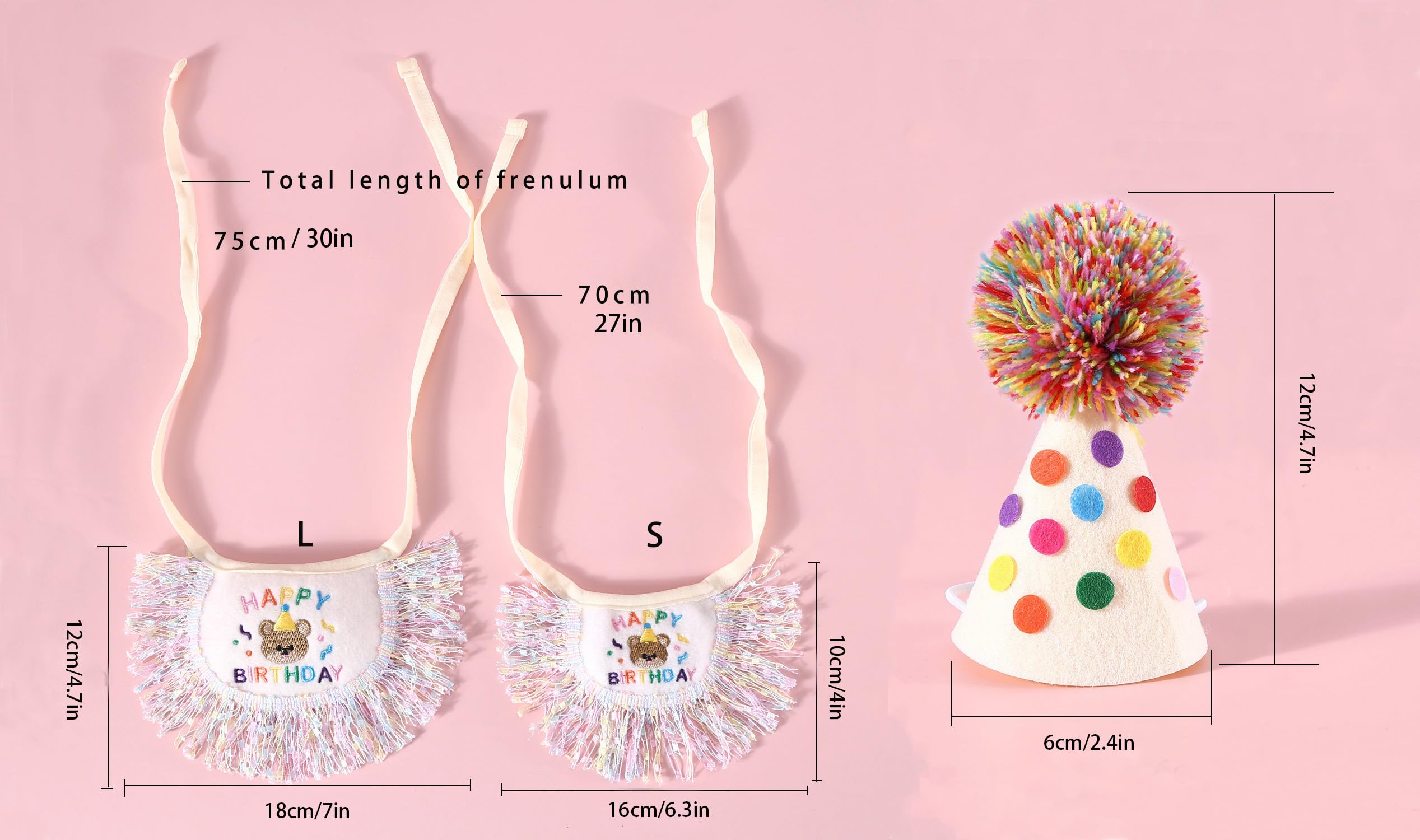 Dog Princess Costumes Puppy Birthday Bandana Scarf and Party Hat Cute Lace Dog Bib Scarf and Birthday Hat Doggy Birthday Party D