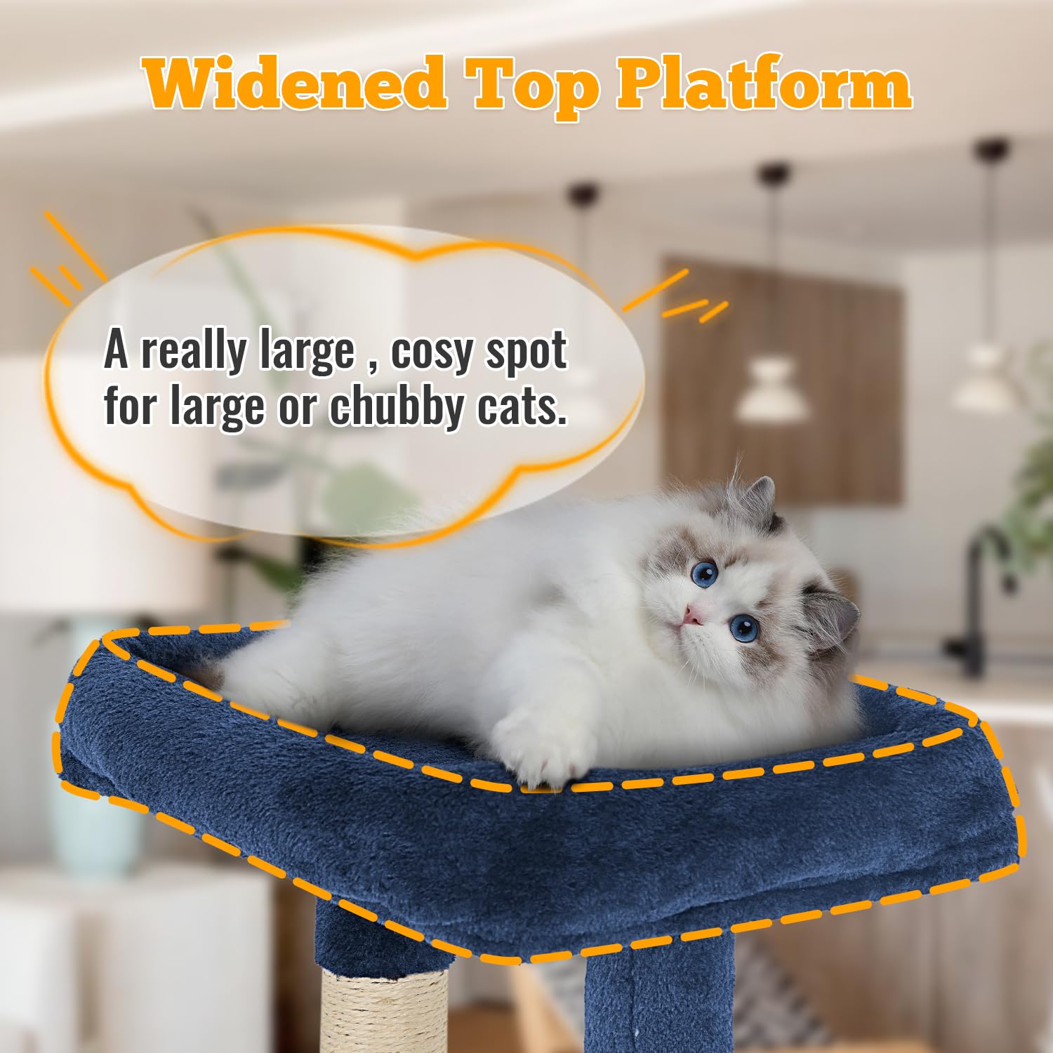 FDW 37.8 inch Cat Tree Cat Tower for Indoor Cats with Scratching Posts,Multi-Level Cat Furniture Activity Center Stand House Cat