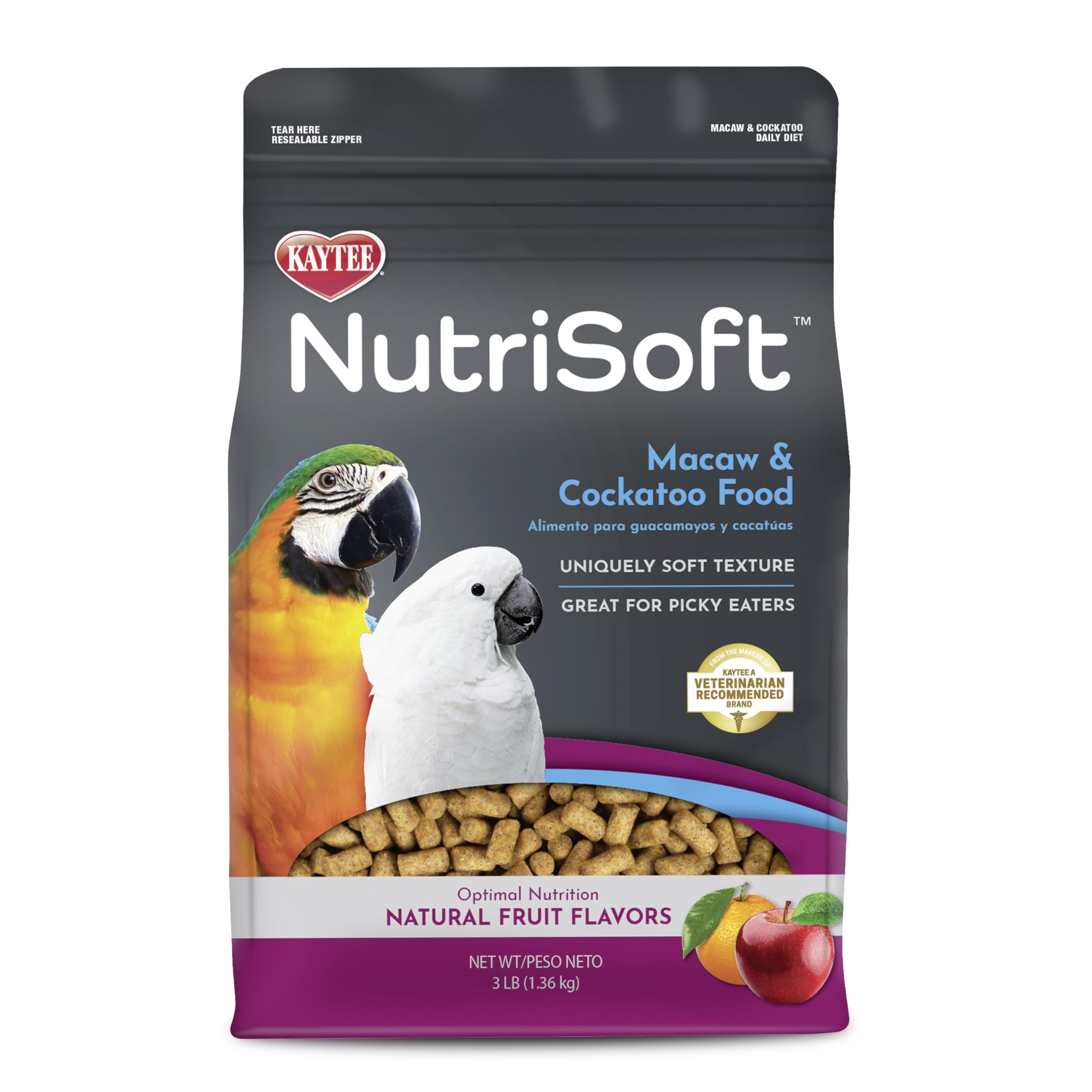 Kaytee NutriSoft Macaw and Cockatoo Food - 3 lb