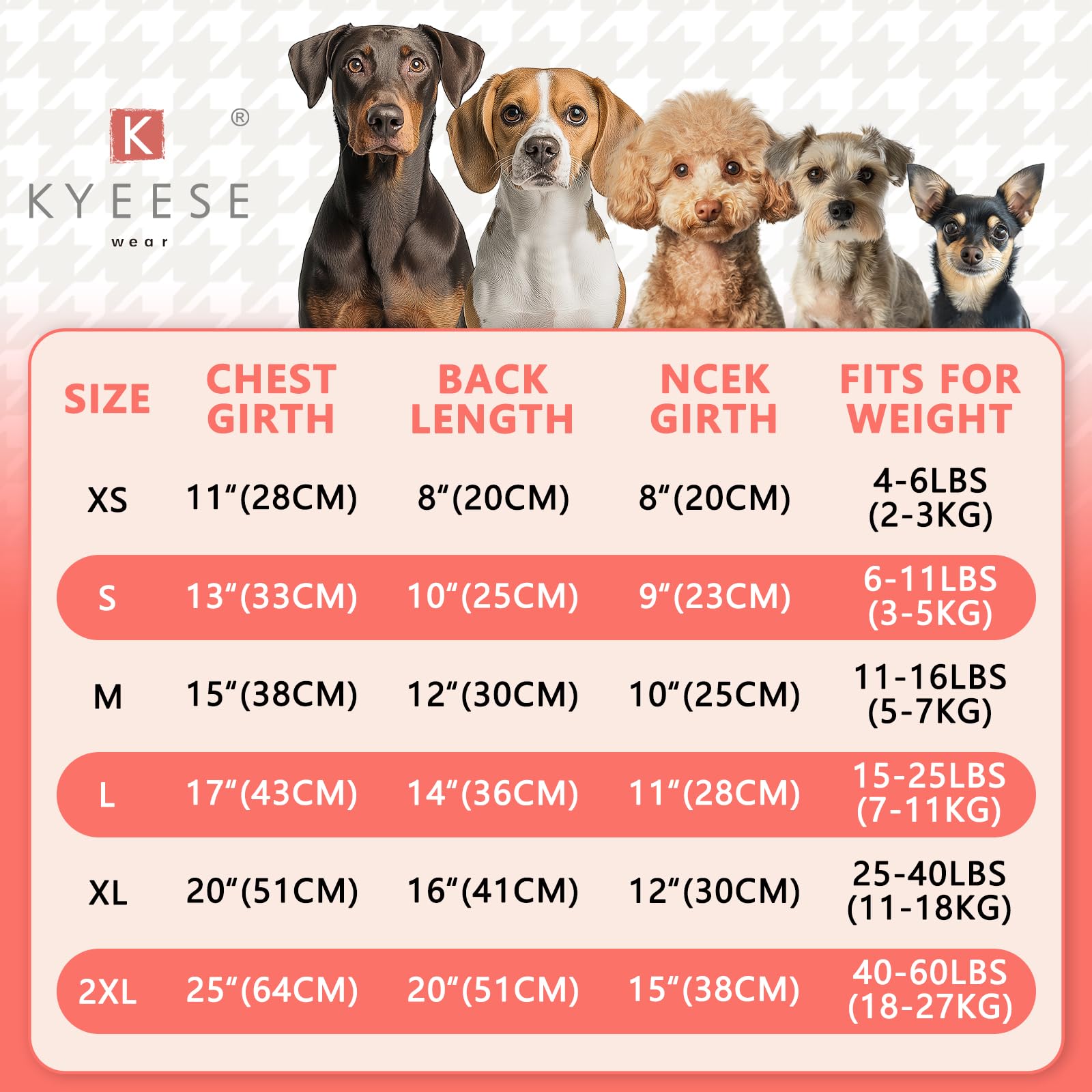 Kyeese Dogs Pajamas Large Dog Pjs Onesie Lightweight 4 Legs Jumpsuit For Fall Winter Dog Apparel