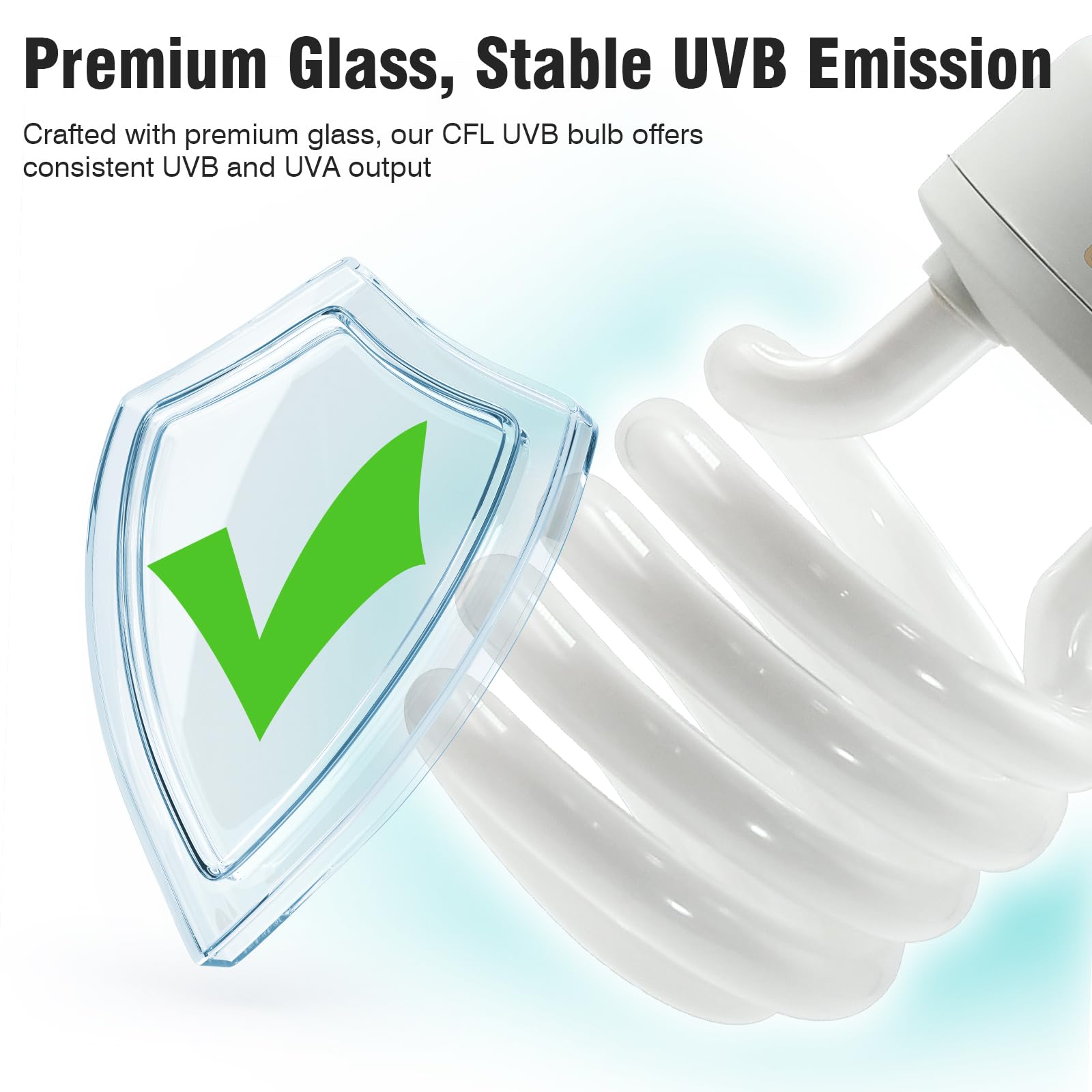 Mixjoy Uvb Bulbs For Reptiles 5.0, 26W Tropical Uva Uvb Light, Compact Fluorescent Uvb Lamp For Reptiles, Uvb Light For Chameleo