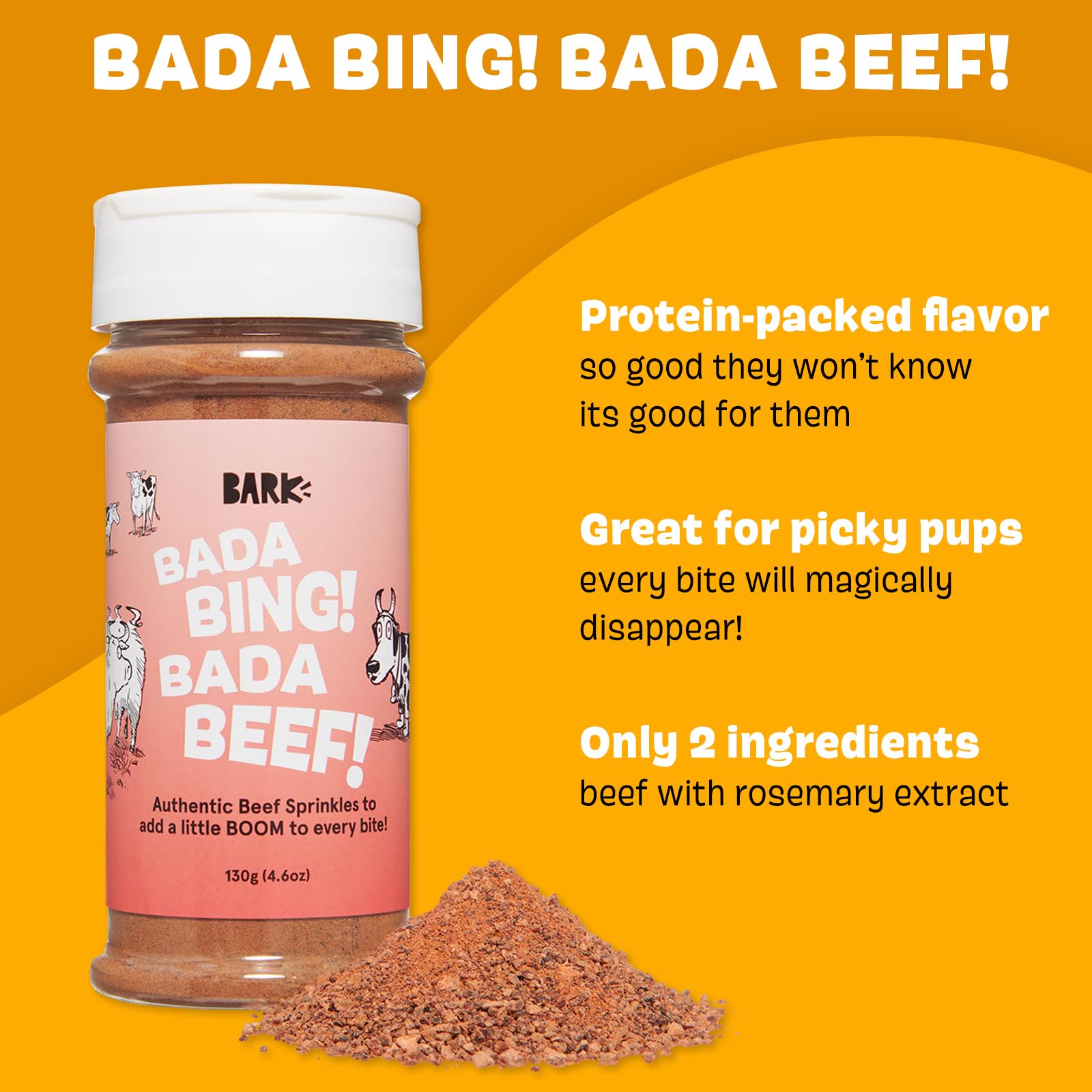 Barkbox - Bada Bing Bada Beef - Dry Dog Food Toppers with High Protein, Limited Ingredients - Meal Enhancer for Large & Small Br