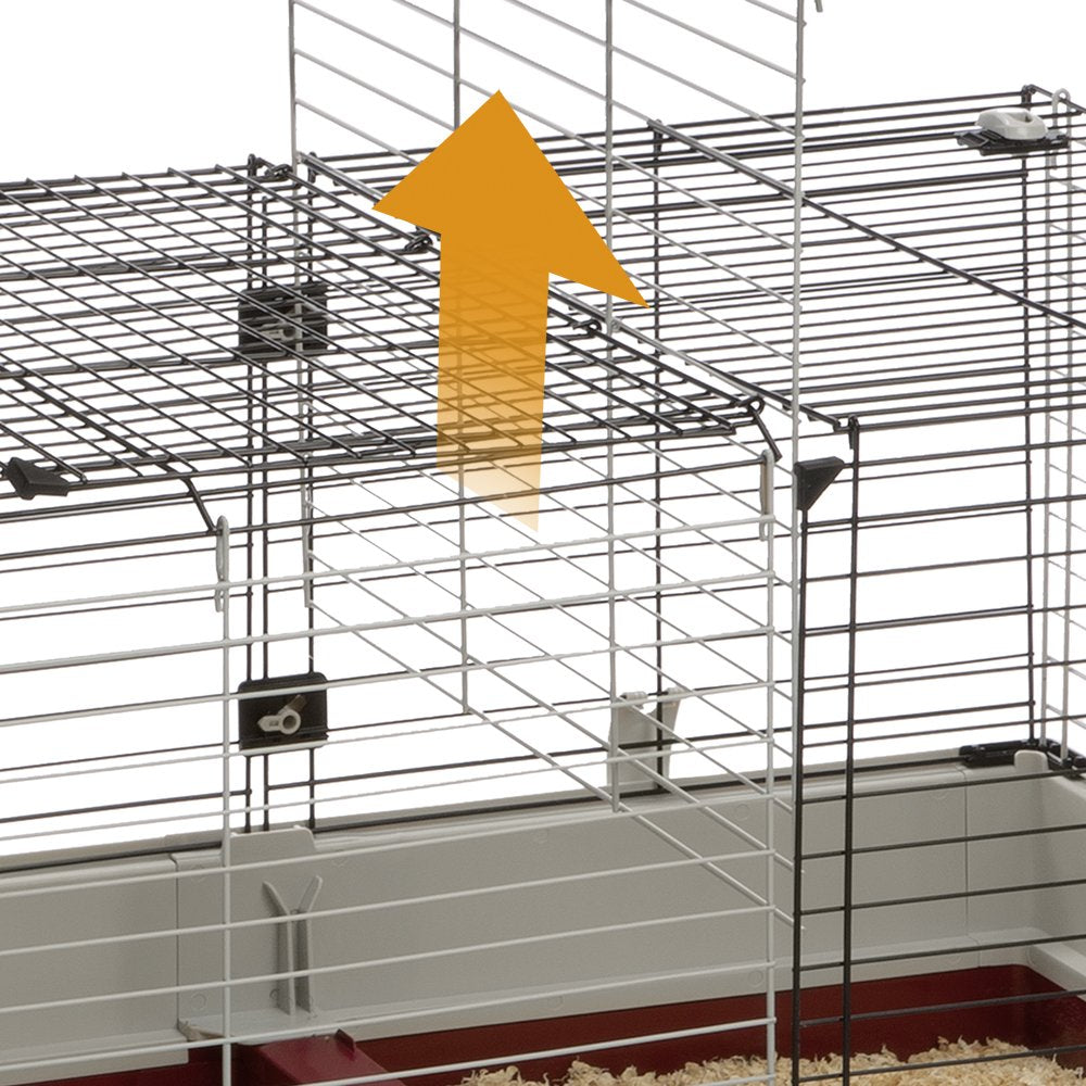 Ferplast Krolik Xxl Rabbit Cage W/Wire Extension | Rabbit Cage Includes All Accessories & Measures 63.8L X 23.62W X 19.68H Inche
