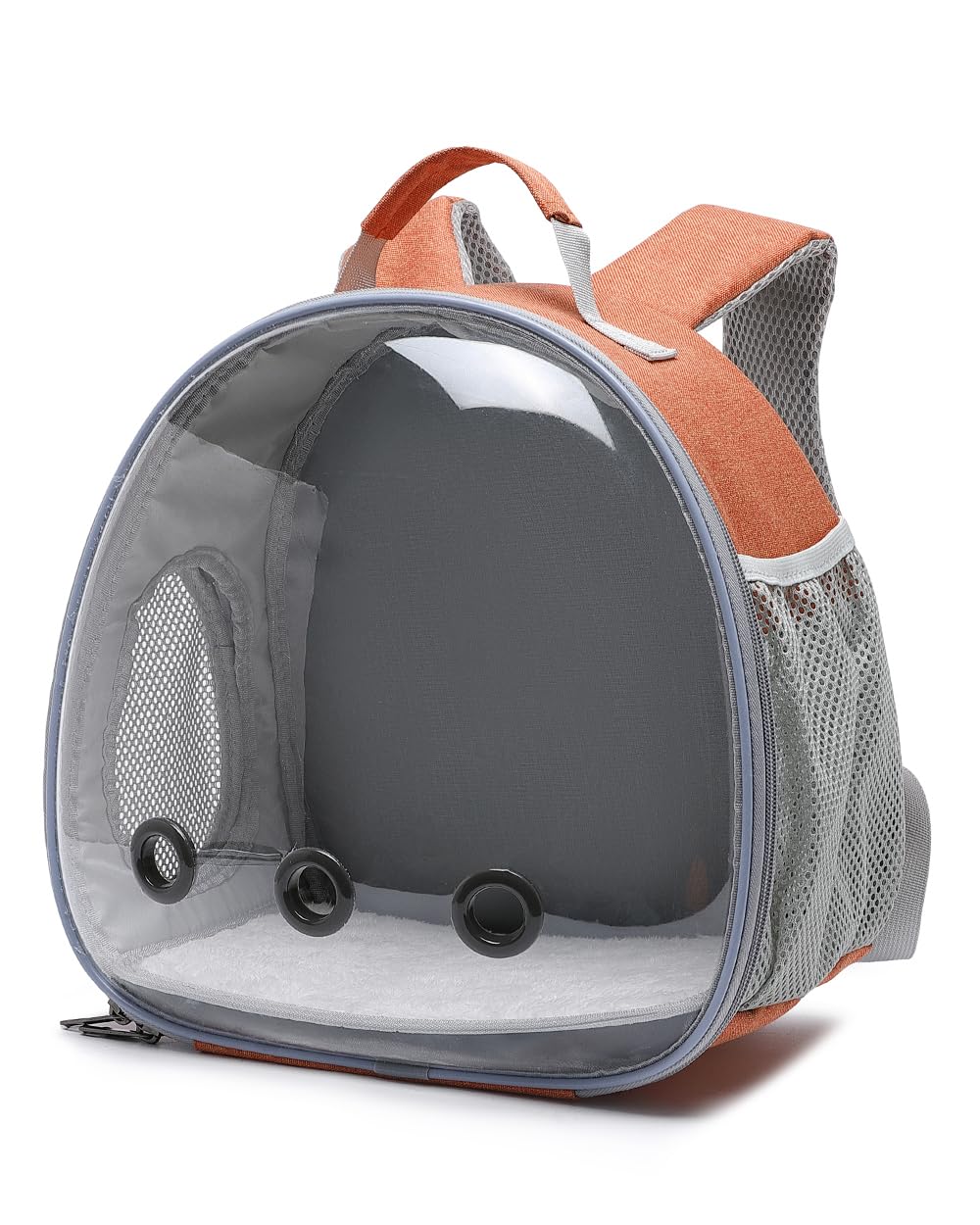 Hcupet Small Animal Carrier Backpack Space Capsule Bubble Window Carrier Backpack For Lizard Guinea Pig (Orange)