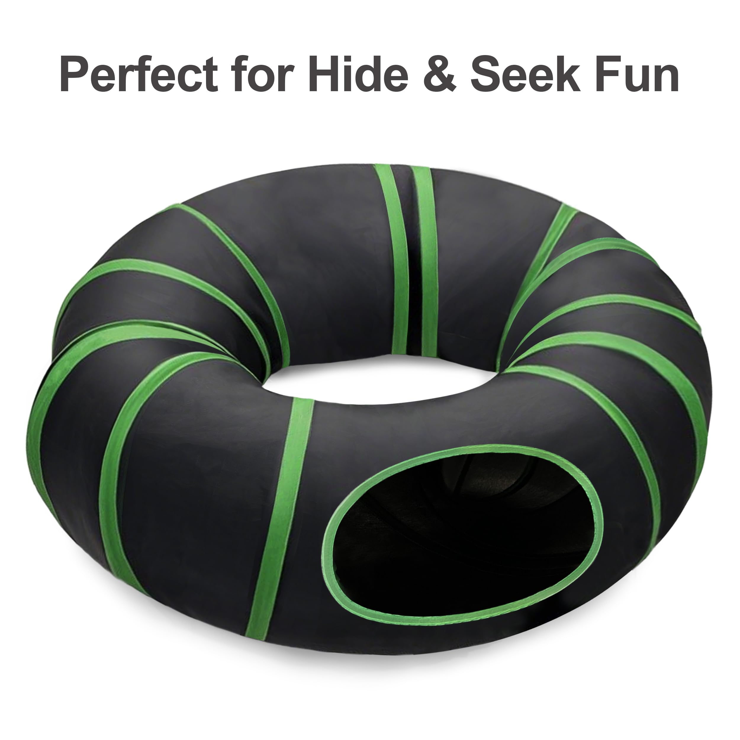 metiya Interactive Cat Toys Tunnel- DIY Enrichment Tunnel for Indoor Cats & Kittens, Hide & Seek Puzzle Play Tunel, Customizable