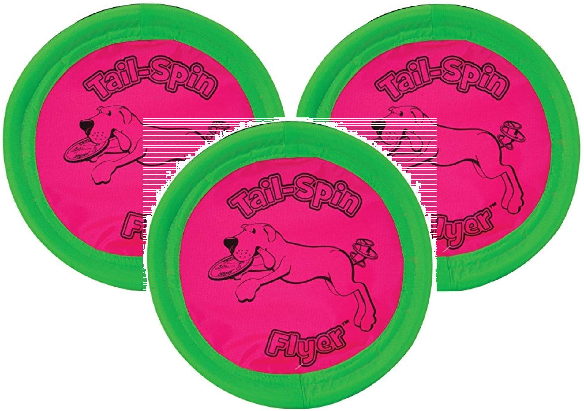 Booda 3 Pack Of Tail-Spin Flyer Dog Toys, 7-Inch