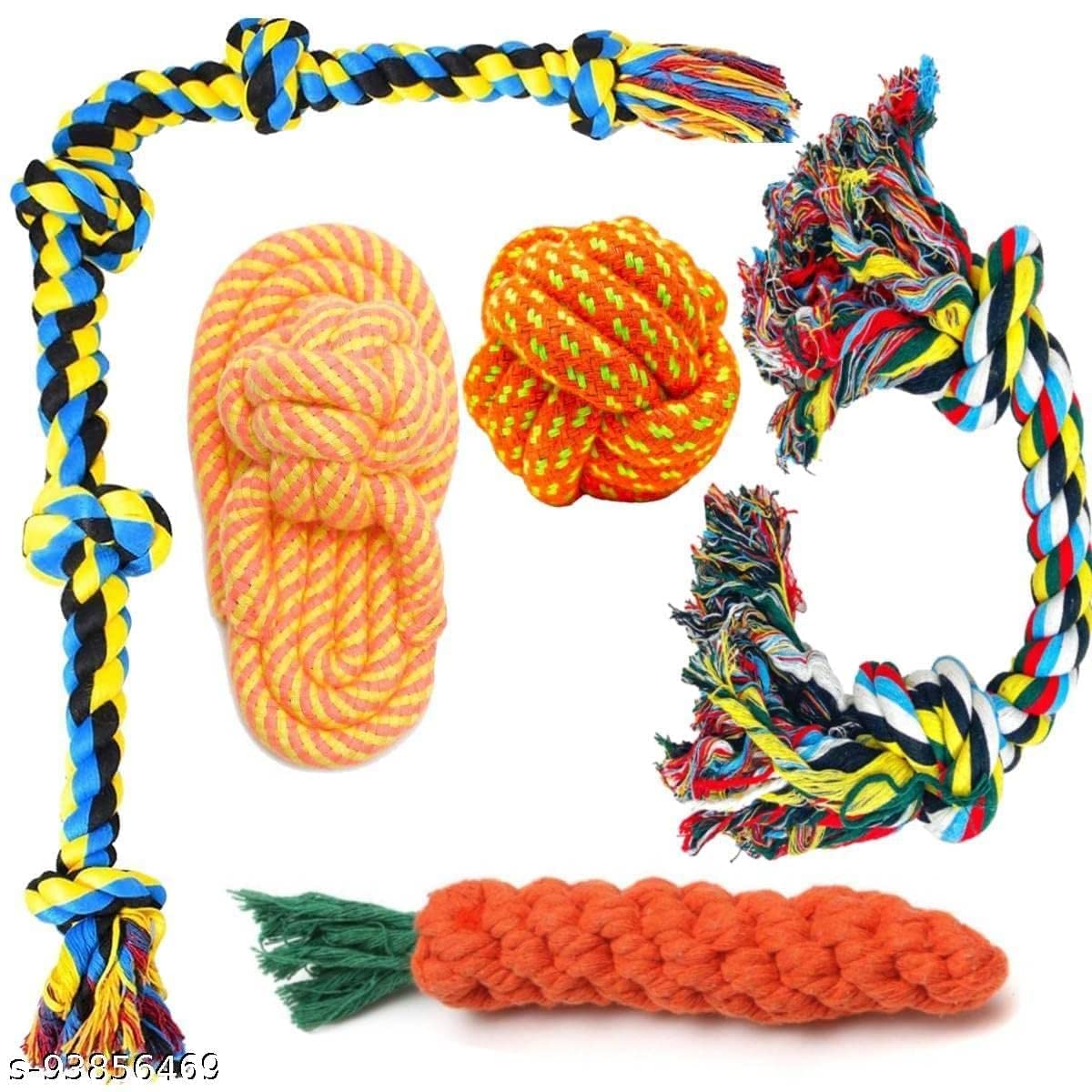 Psk Pet Mart Chew, Tough For Aggressive Chewers Large Breed, Heavy Duty Dental Dog Rope Cotton Puppy Teething Chew Toy (Combo 5)