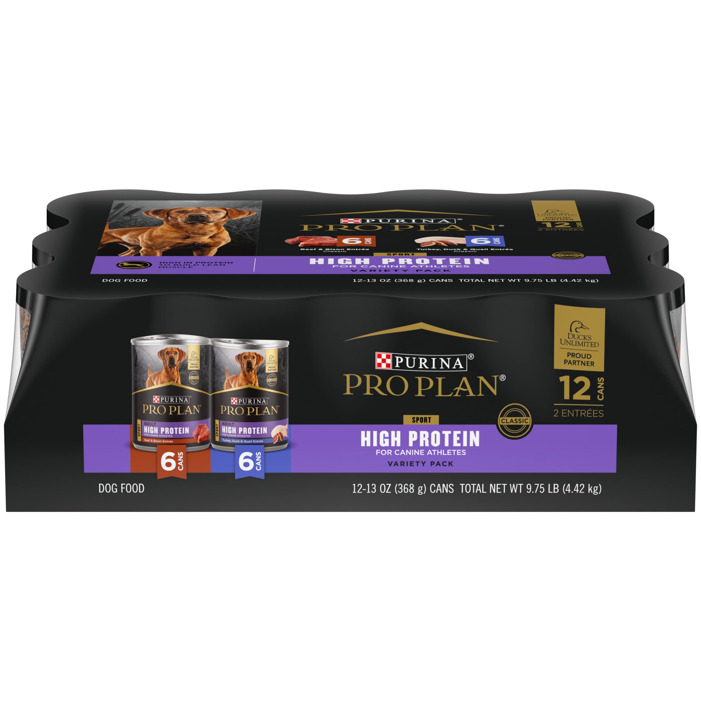 Purina Pro Plan Sport High Protein Wet Dog Food, Beef and Bison Entr  e and Turkey, Duck and Quail Entr  e Variety Pack - (Pack