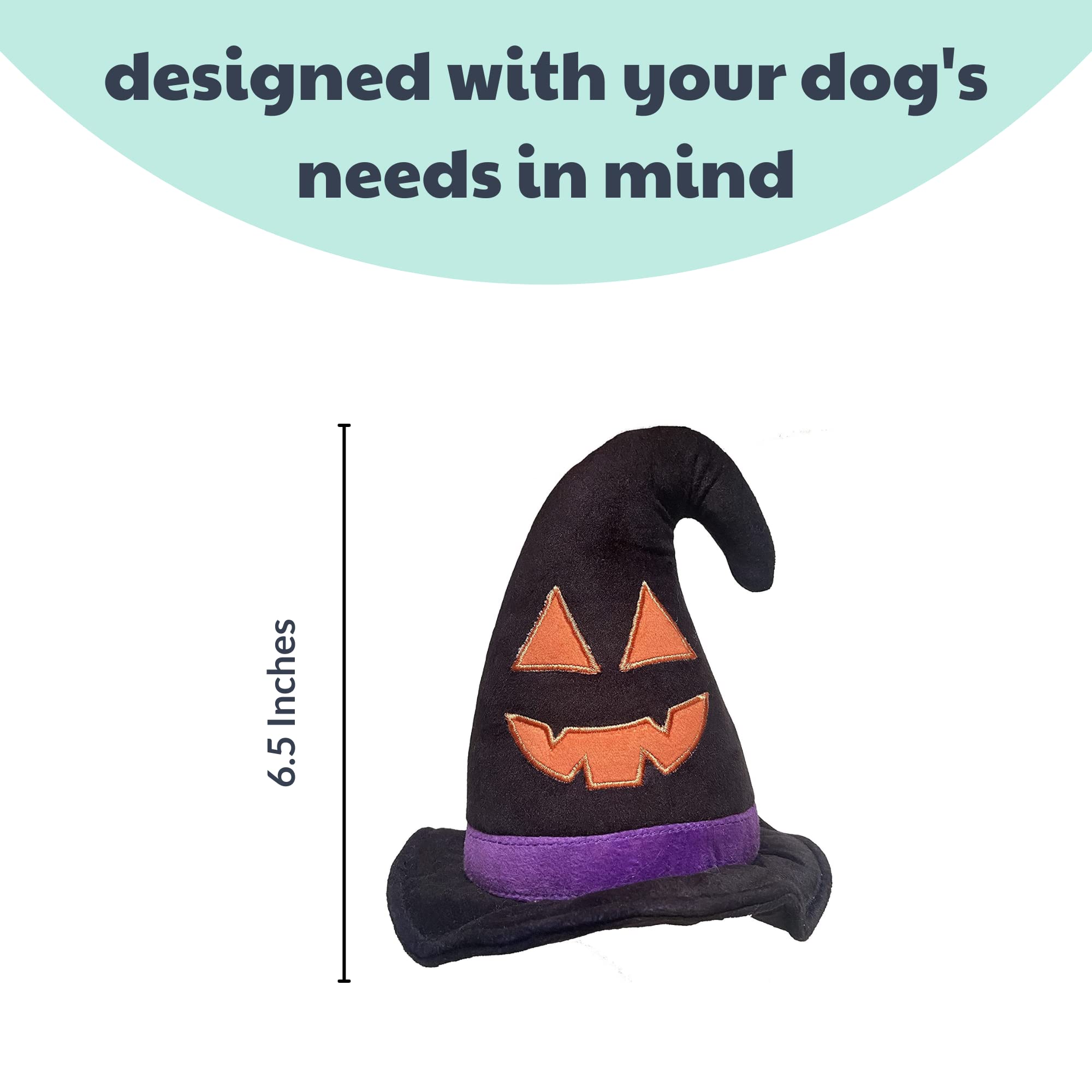 Huxley & Kent For Dogs | Witch Hat | Halloween Dog Toy With Squeaker | Funny Dog Toy Gift | Fun, Durable, And Safe | H&K Squeaky Dog