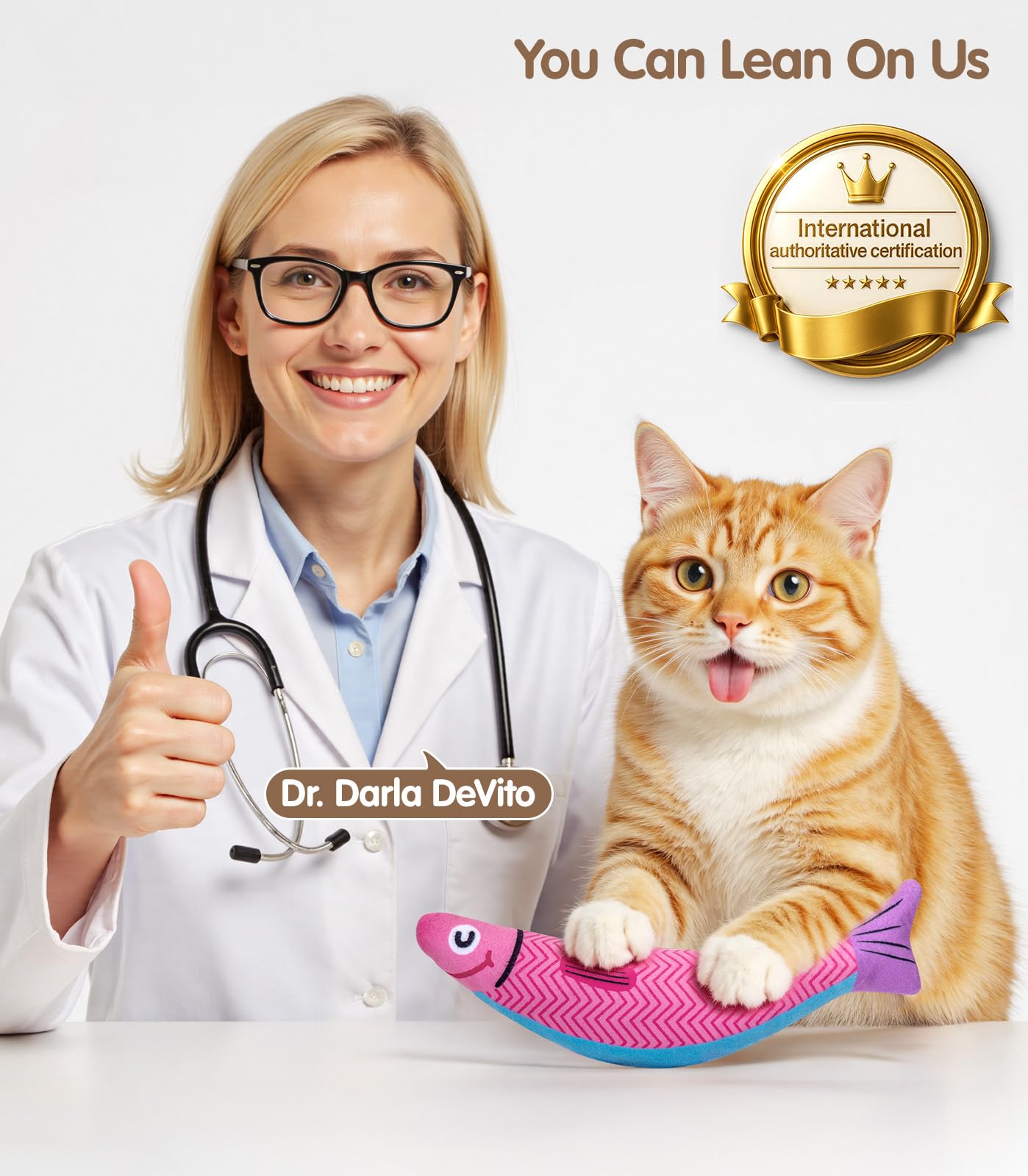 PetBusy Cat Toys - Interactive Soft Chew Kicker with Natural Catnip & Silvervine - Crinkle & Bell Fish Sound - Blue/Pink, Model CFCT-A-01