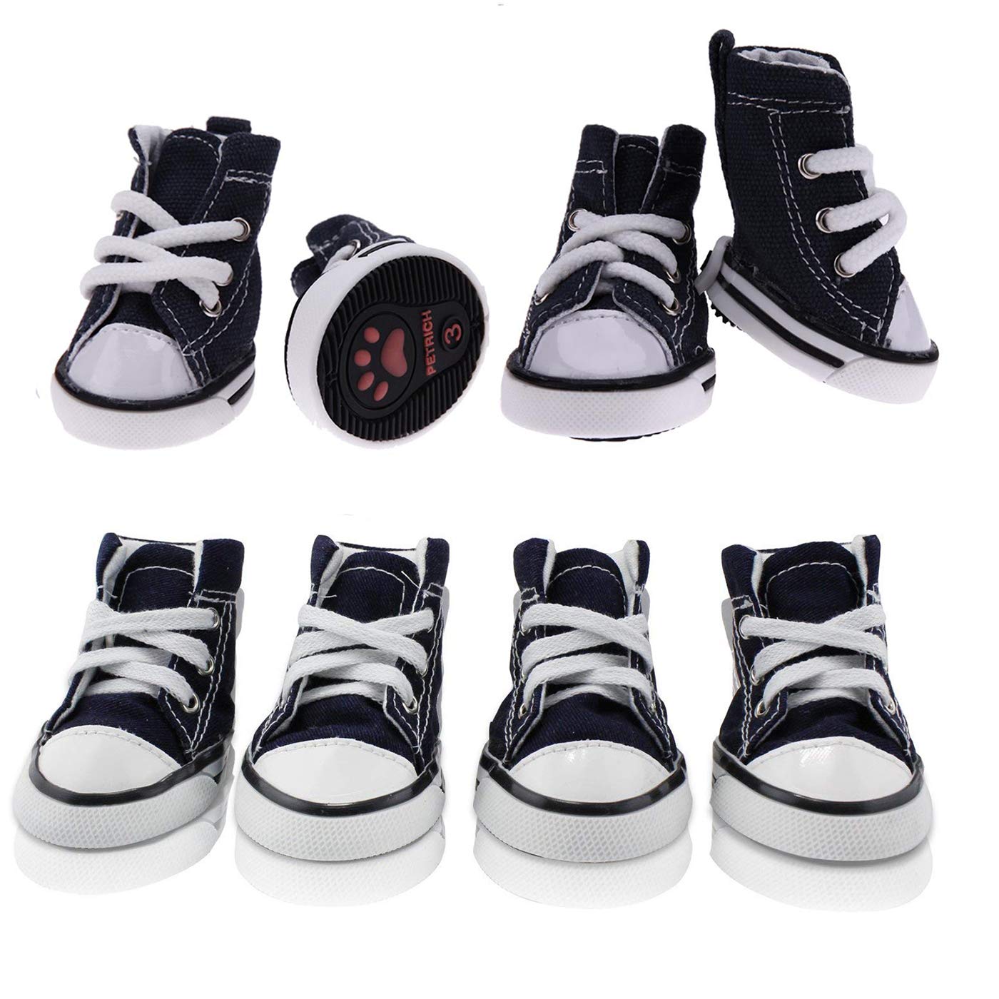 Abcgoodefg Pet Dog Puppy Nonslip Canvas Sport Shoes Sneaker Boots Rubber Sole