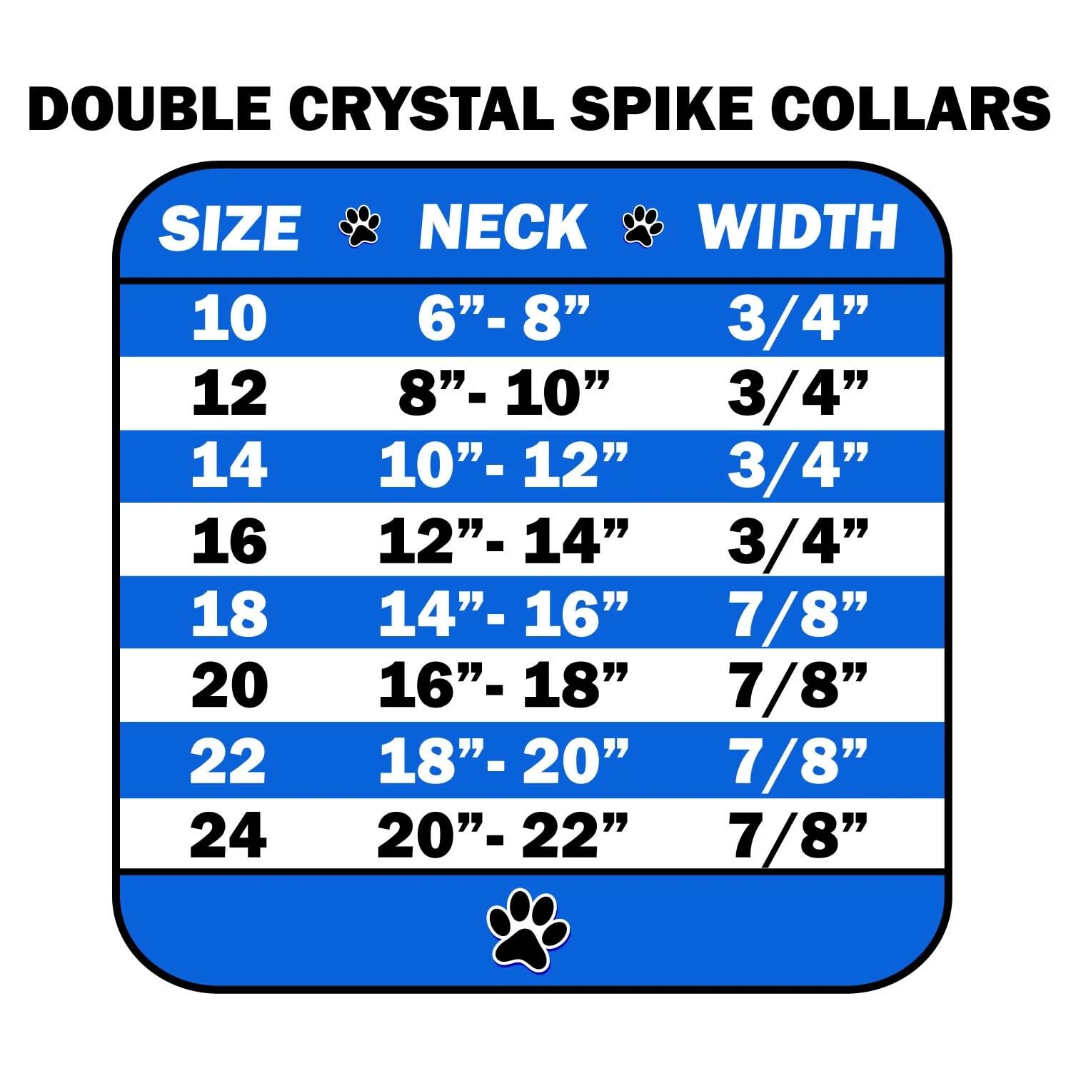 Pet and Dog Spike Collar, Double Crystal & Silver Spikes Red 14