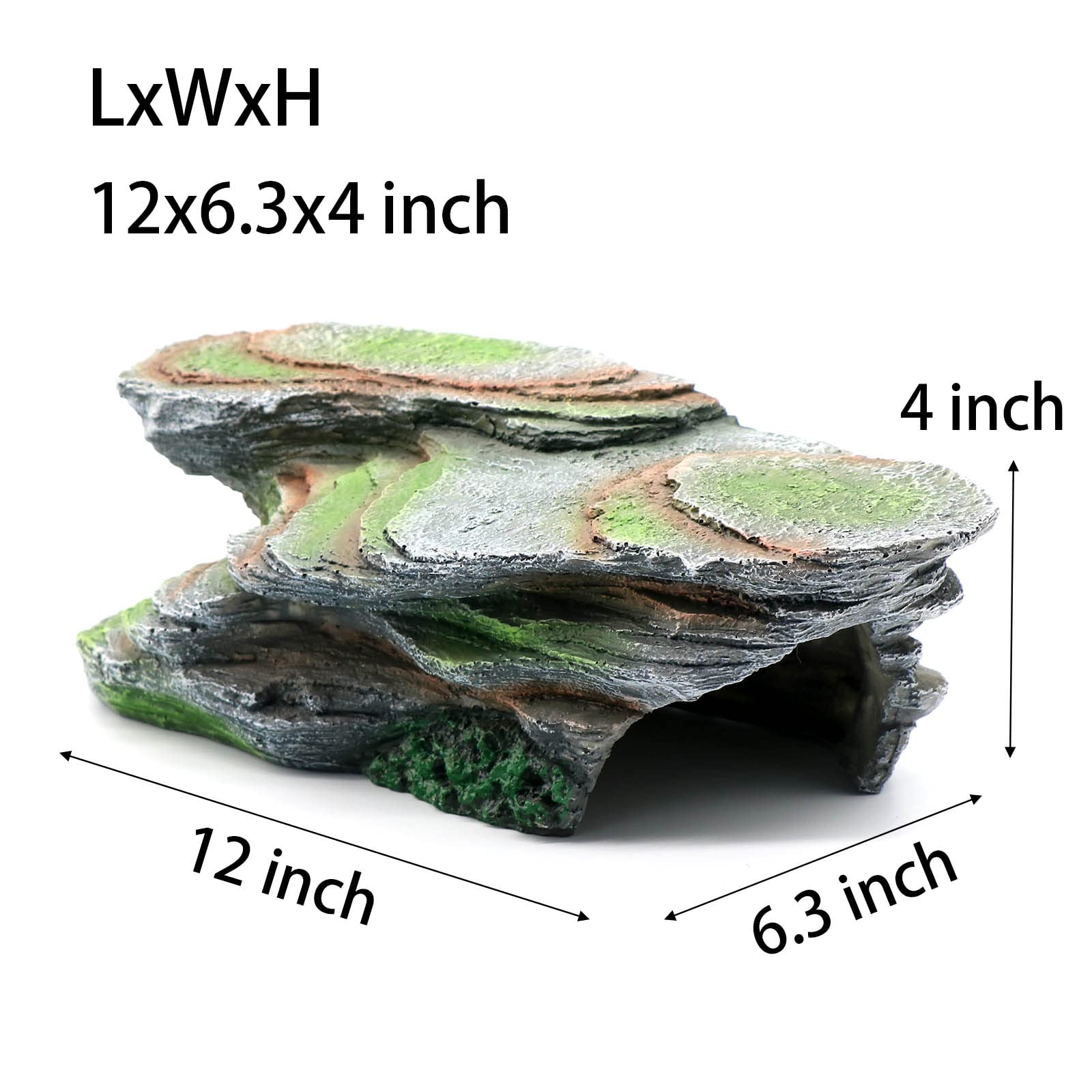 Reptile Resting Terrace Tortoise Climbing Platform Shale Scape Step Ledge, Reptile Cave Hideout Leopard Gecko Accessories Decora