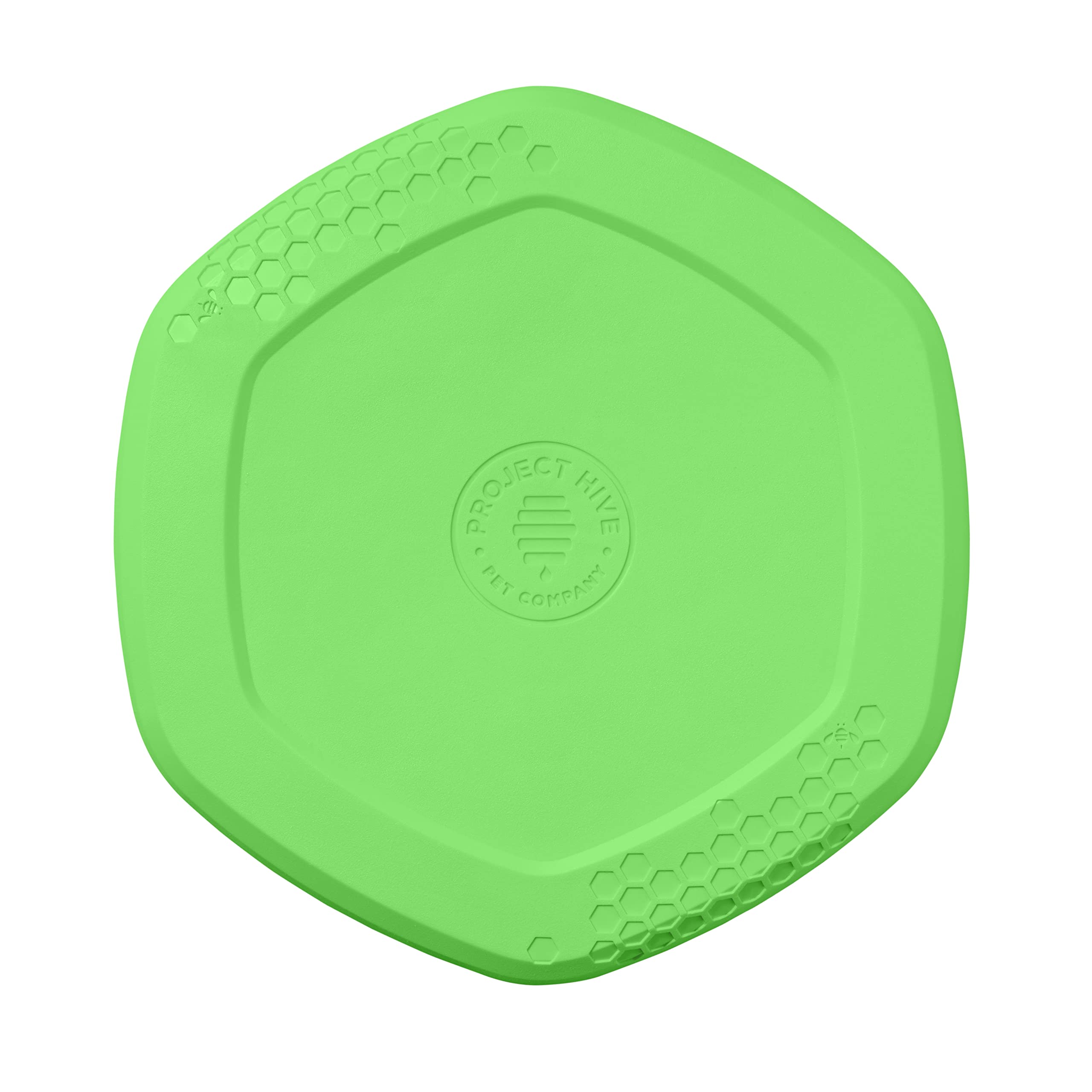 Project Hive ·Pet Company· - Tropical Coconut Scented - Hive Frisbee Disc For Dogs - Great For Fetch - Includes A Lick Mat On Back - Floats In Water, Smooth Glide - Made In The Usa