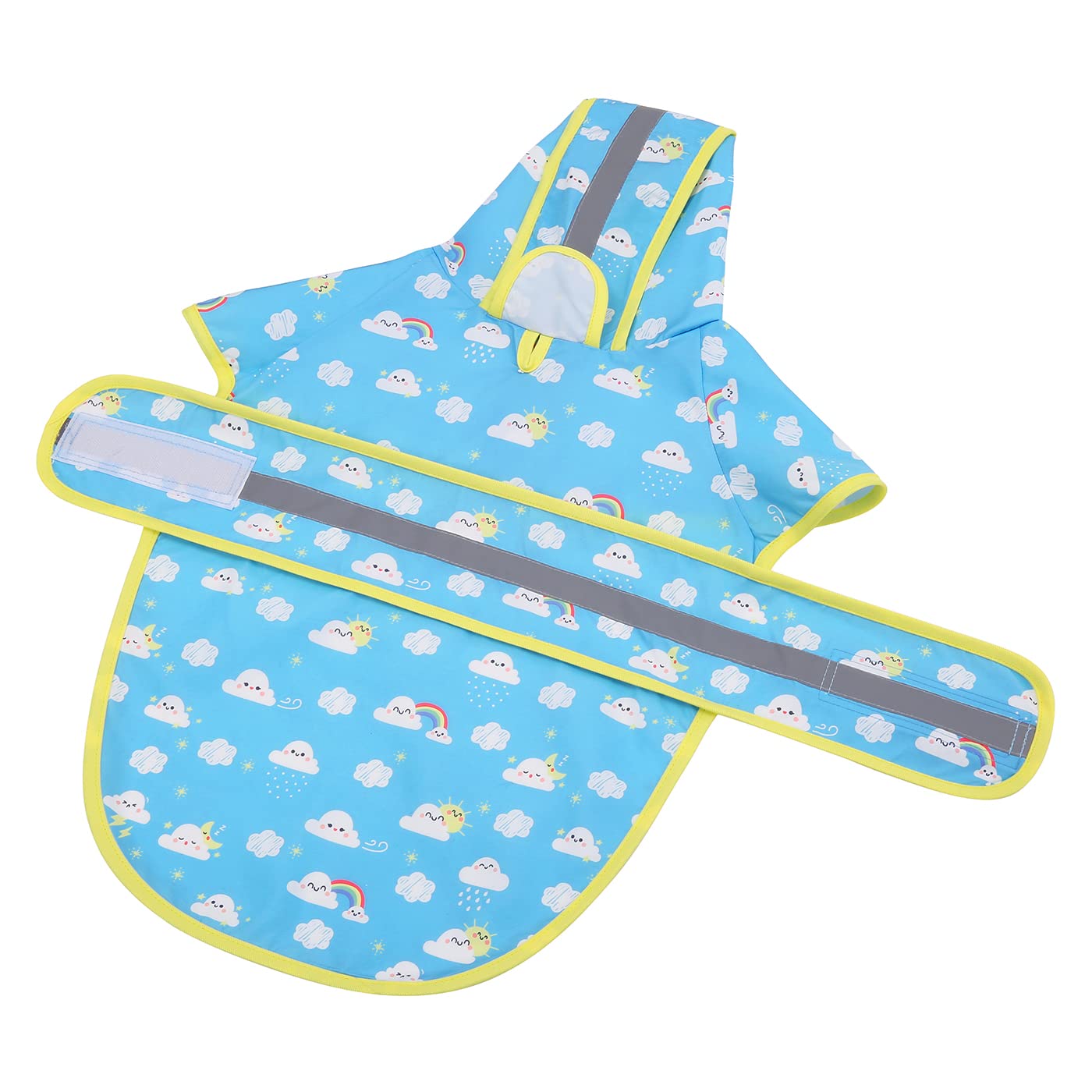 Hde Dog Raincoat Hooded Slicker Poncho For Small To X-Large Dogs And Puppies Cartoon Storm - L
