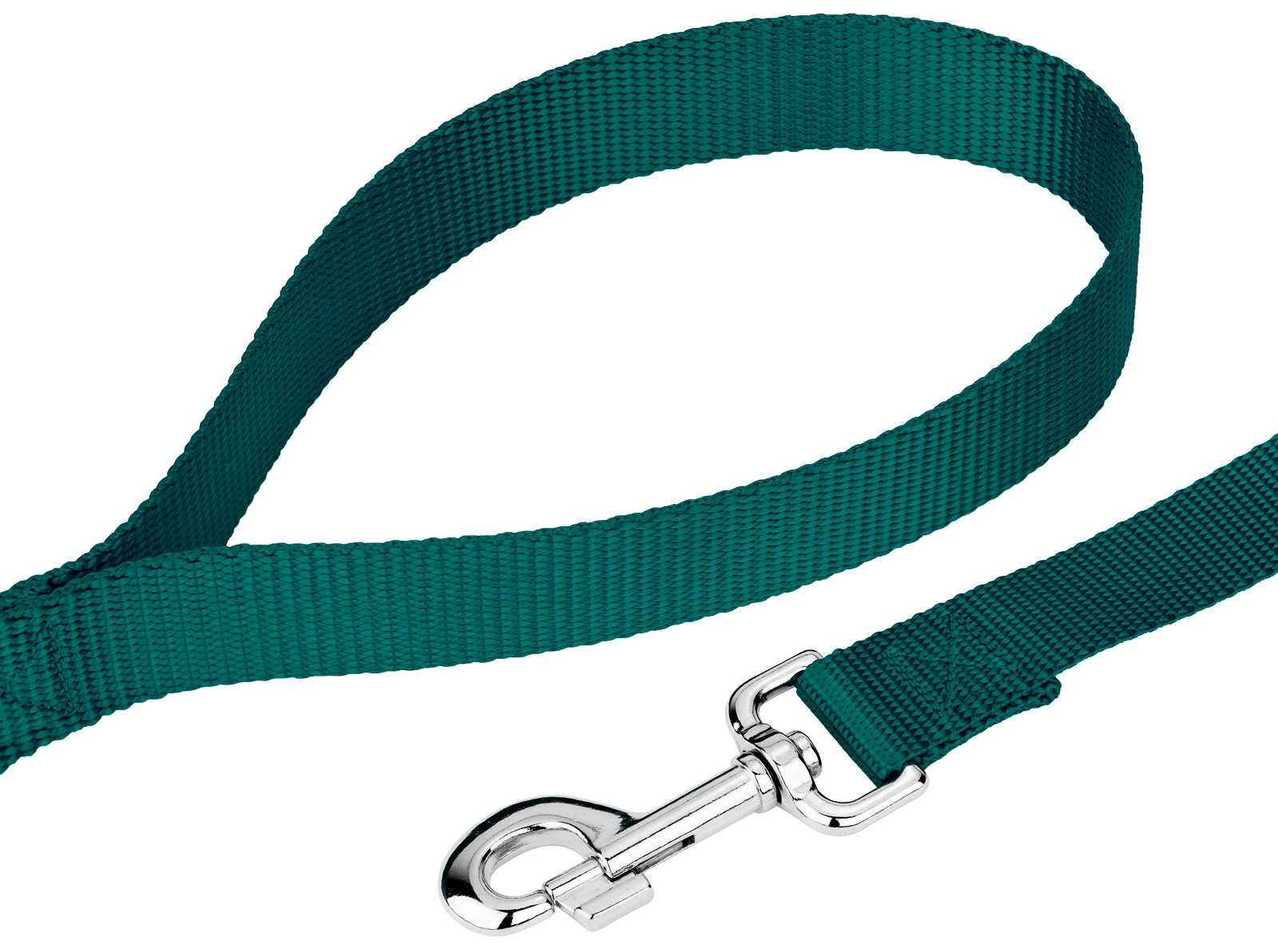 Country Brook Petz - 1 Inch Solid Color Nylon Dog Leash - Durable Clip - Soft Handle (1 Inch Wide, 6 Foot, Teal)