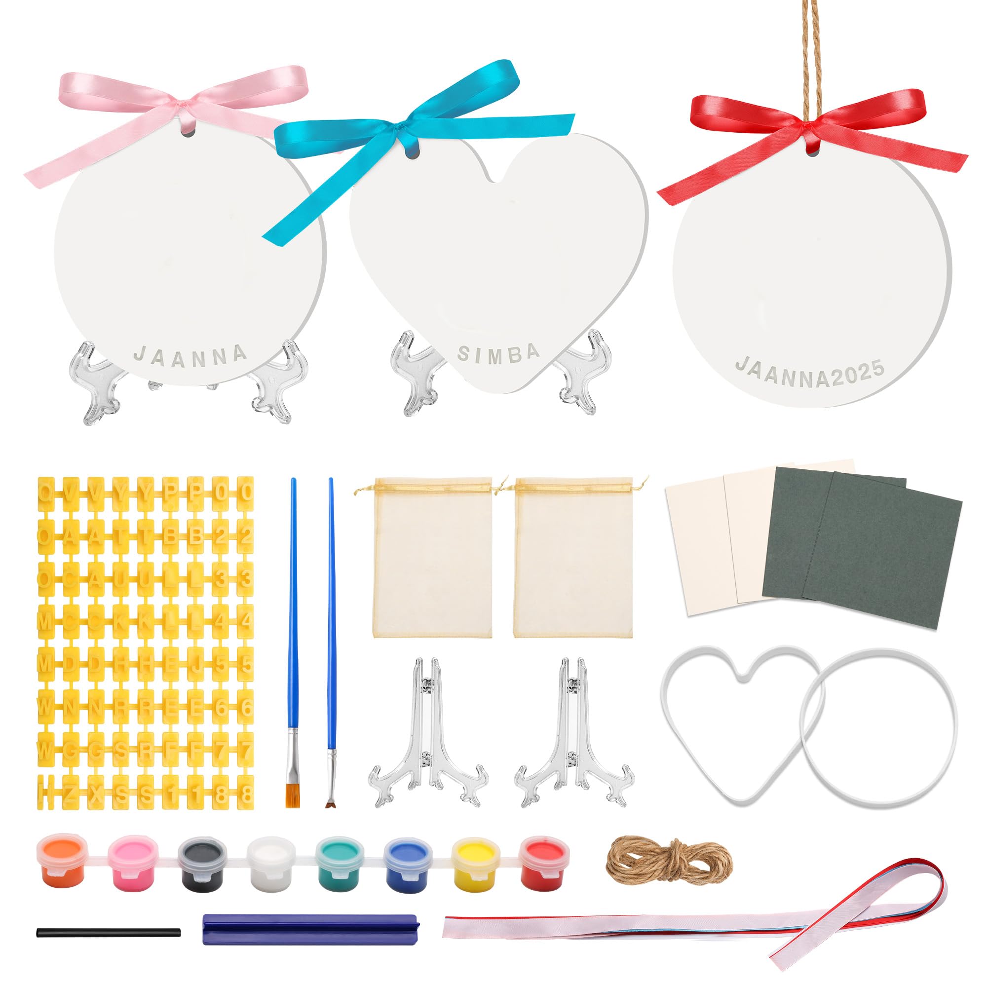 Windspeed Paw Print Kit For Dogs Cats(Makes 3-4), Pet Paw Clay Print Impression Kit For Dog Cat Include Paints/Name Stamps/Silk 