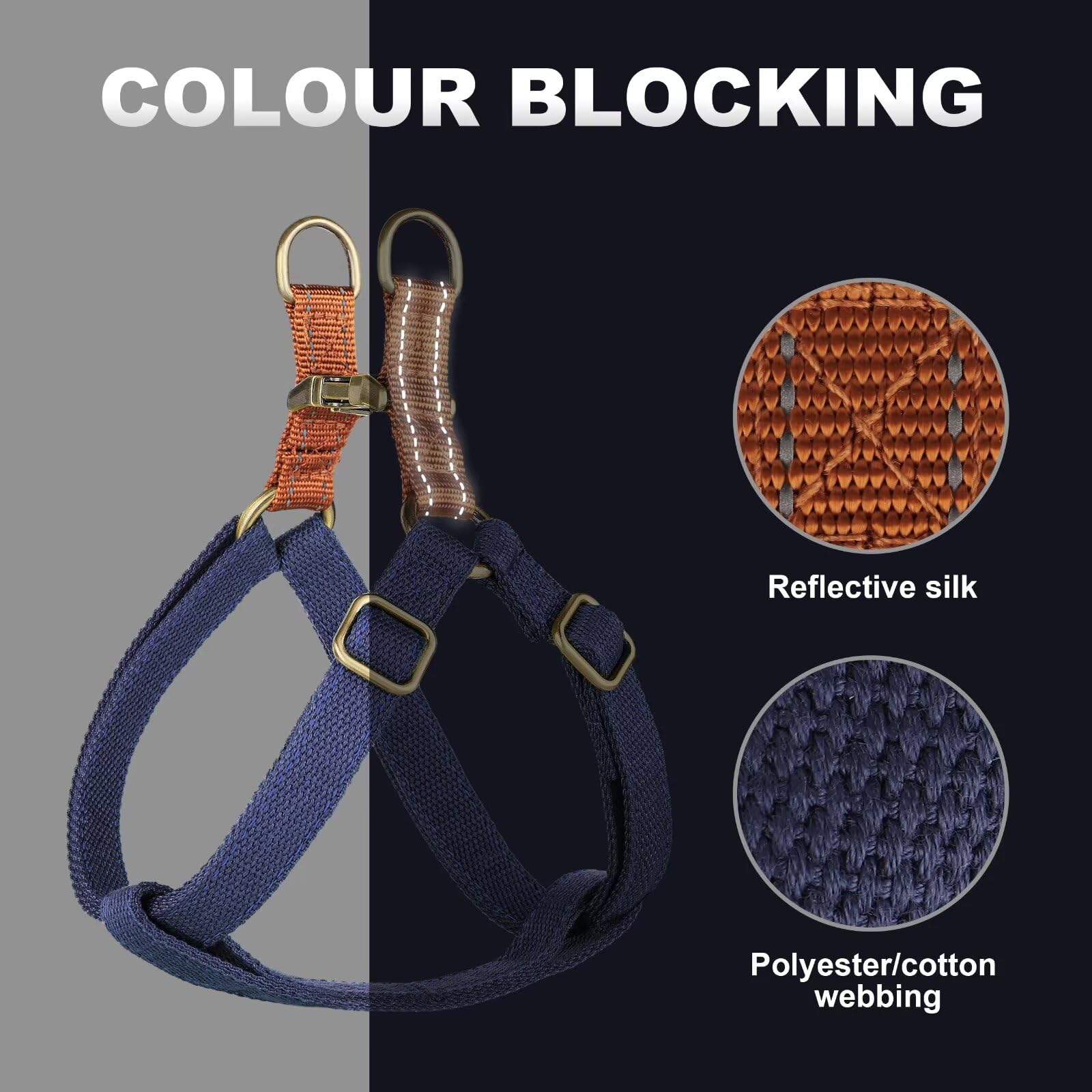 Didog Step In Dog Harness With Metal Buckles, Freedom Nylon Dog Halter Vests For Small Dogs Easy Walking Training(Xs:Chest 9-12'