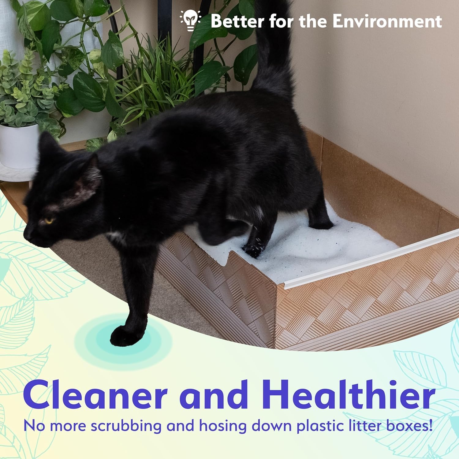 Leakproof Disposable 2-Pack Cat Litter Box - Unmatched Odor Control | Recyclable - Kitty Poo Club