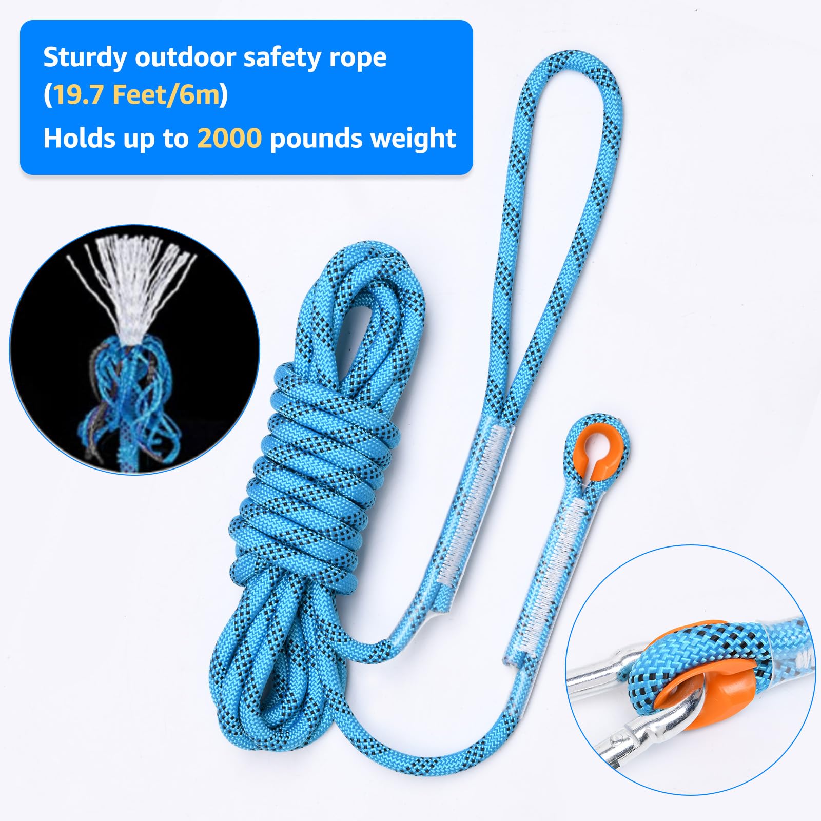 LOOBANI Dog Spring Pole Toy for Pitbull, Outdoor Durable Hanging Rope Tug Toys for Exercise & Muscle Building & Bite Training, I
