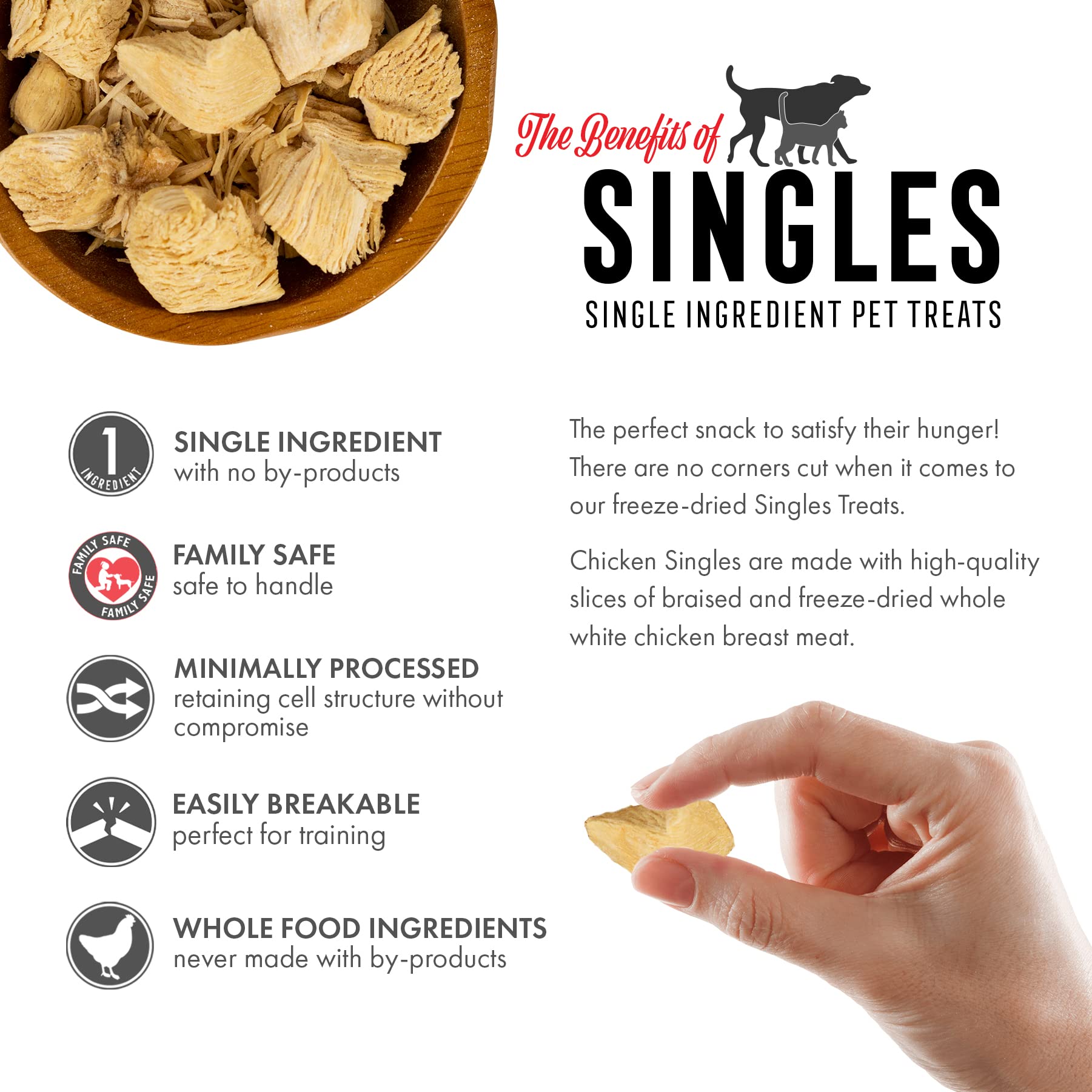 Grandma Lucys - Singles Chicken Pet Treats - 3.5Oz, yellow, 4 Ounce (Pack of 1)