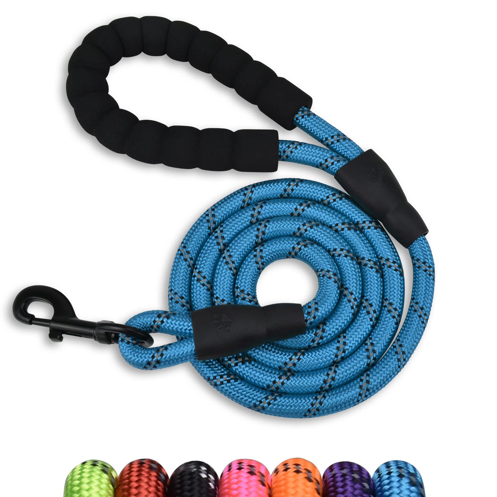 Panykoo 6 Ft Strong Pet Dog Leash With Highly Reflective Threads,360-Degree No Tangles And Comfortable Padded Handle,Suitable For Small,Medium And Large Dogs