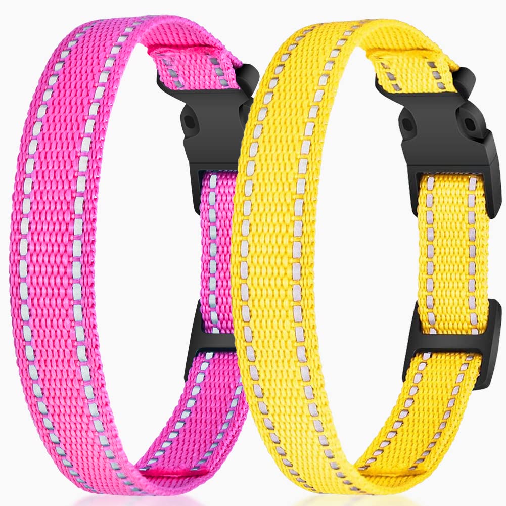 Petjoy Shock Collar Replacement Collar Strap, Reflective Dog Collar, Strong, Durable & Adjustable Dog Collar, 2 Piece Collar For