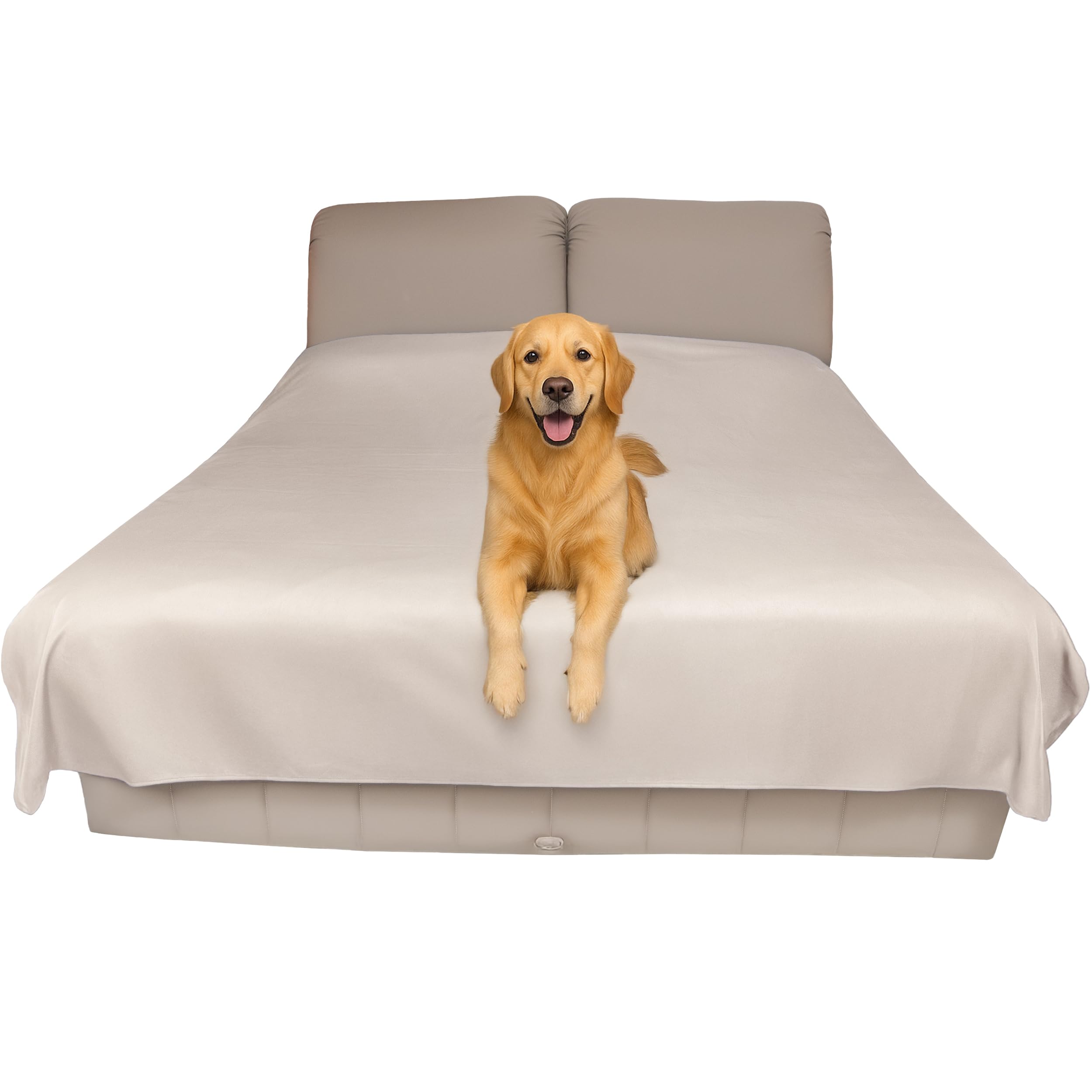 SILLY LEGACY Thin Reversible Waterproof Protective Bed Cover (Queen Size, 96 x 82 inch), for Dogs and Cats, Babies; Incontinence