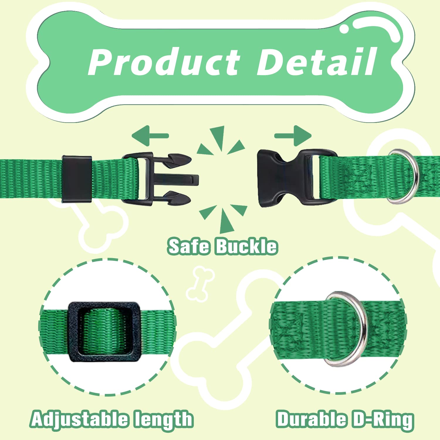 14 Pack Puppy Collars For Litter,Adjustable Puppy Id Collars Breakaway Safety Whelping Collars For Small Puppies,Soft Nylon Identification Collar Pet Supplies For Newborn Litter Puppy Pets