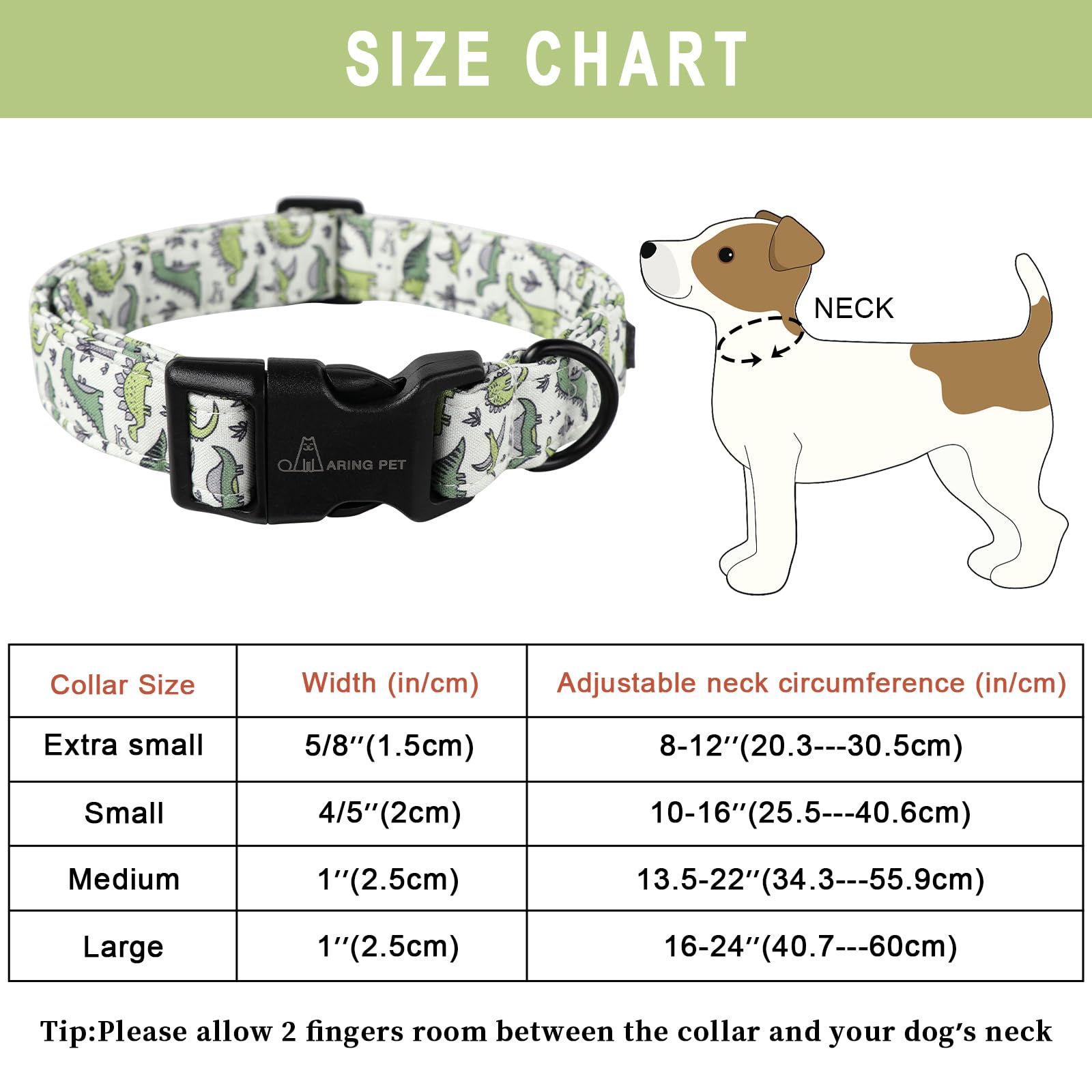 Aring Pet Dinosaur Dog Collar-Cute Dog Collar For Small Dogs, Adjustable Comfortable Cotton Boy Dog Collars For Small Medium Large Dogs, X-Small