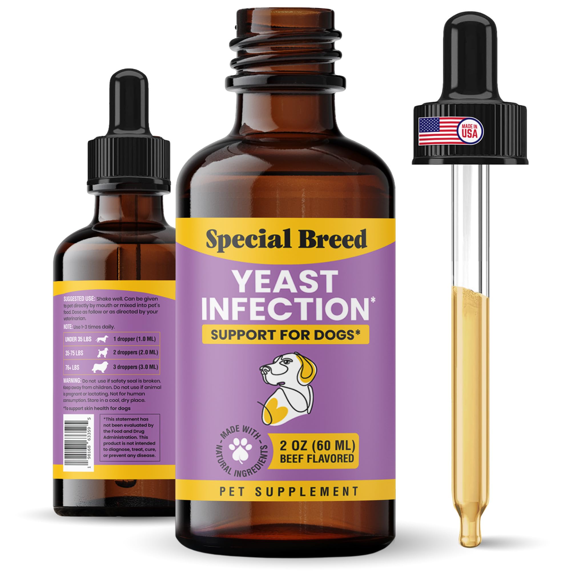 Special Breed Yeast Infection Treatment for Dogs - Soothing Itch Relief, Ear Infection Treatment, Reduces Irritation & Inflammat