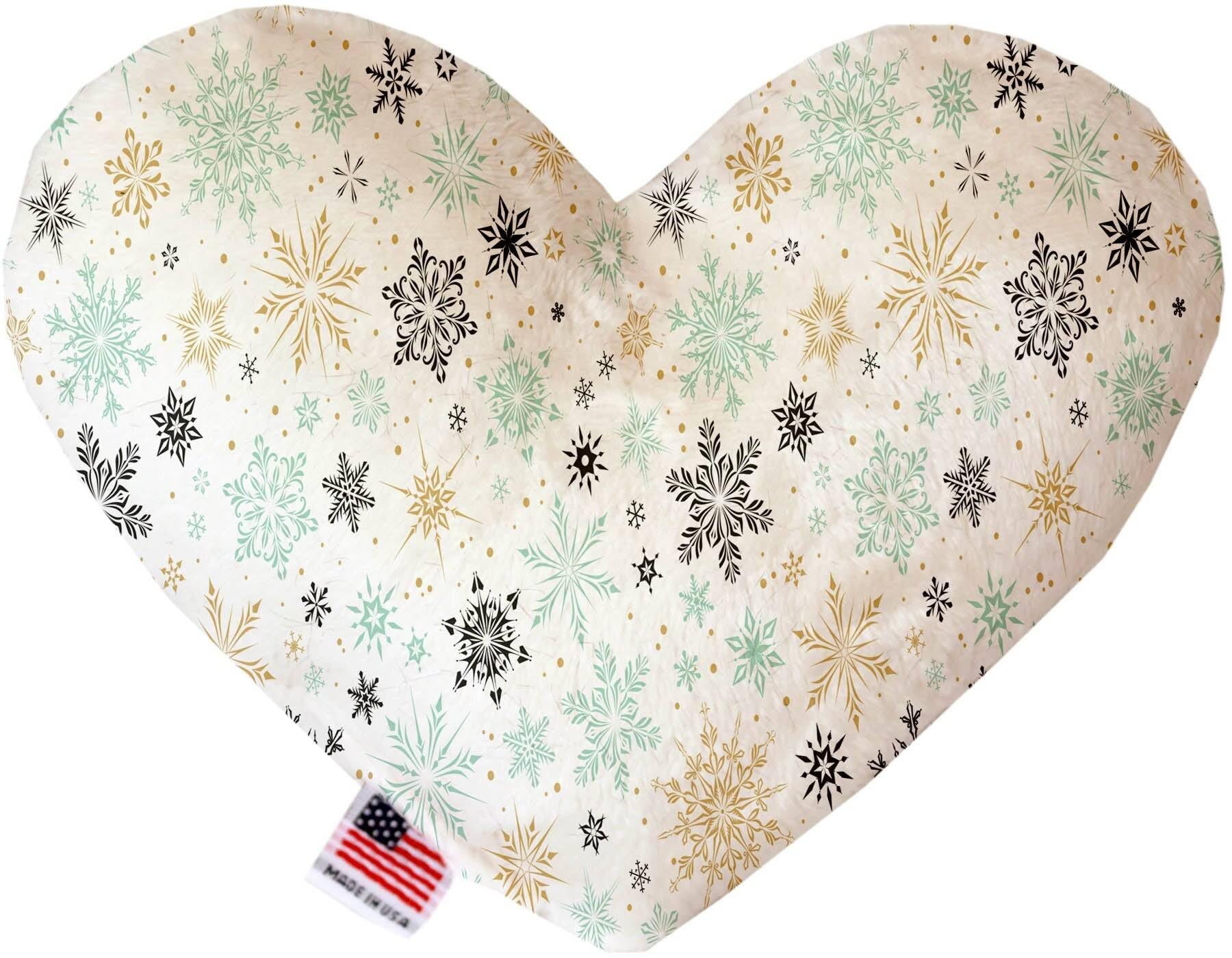 Pet and Dog Plush Heart or Bone Toy, "Winter Wonderland Group" (Available in different sizes, and 10 different patterns!) Look At Frosty Go 10" Plush Bone