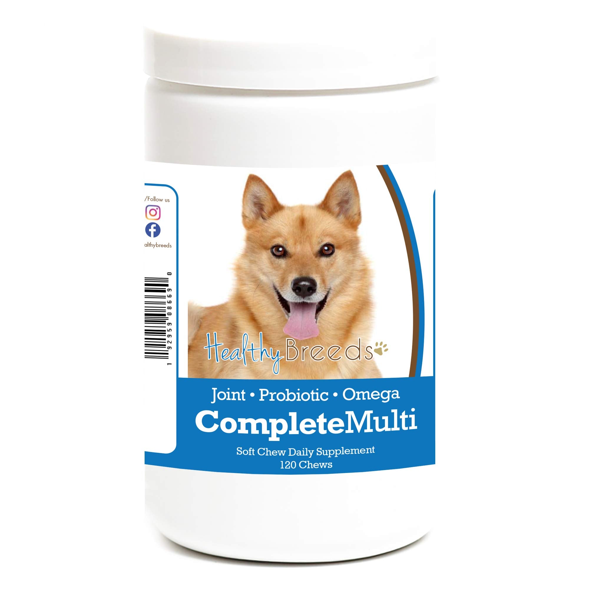 Healthy Breeds Finnish Spitz All in One Multivitamin Soft Chew 120 Count
