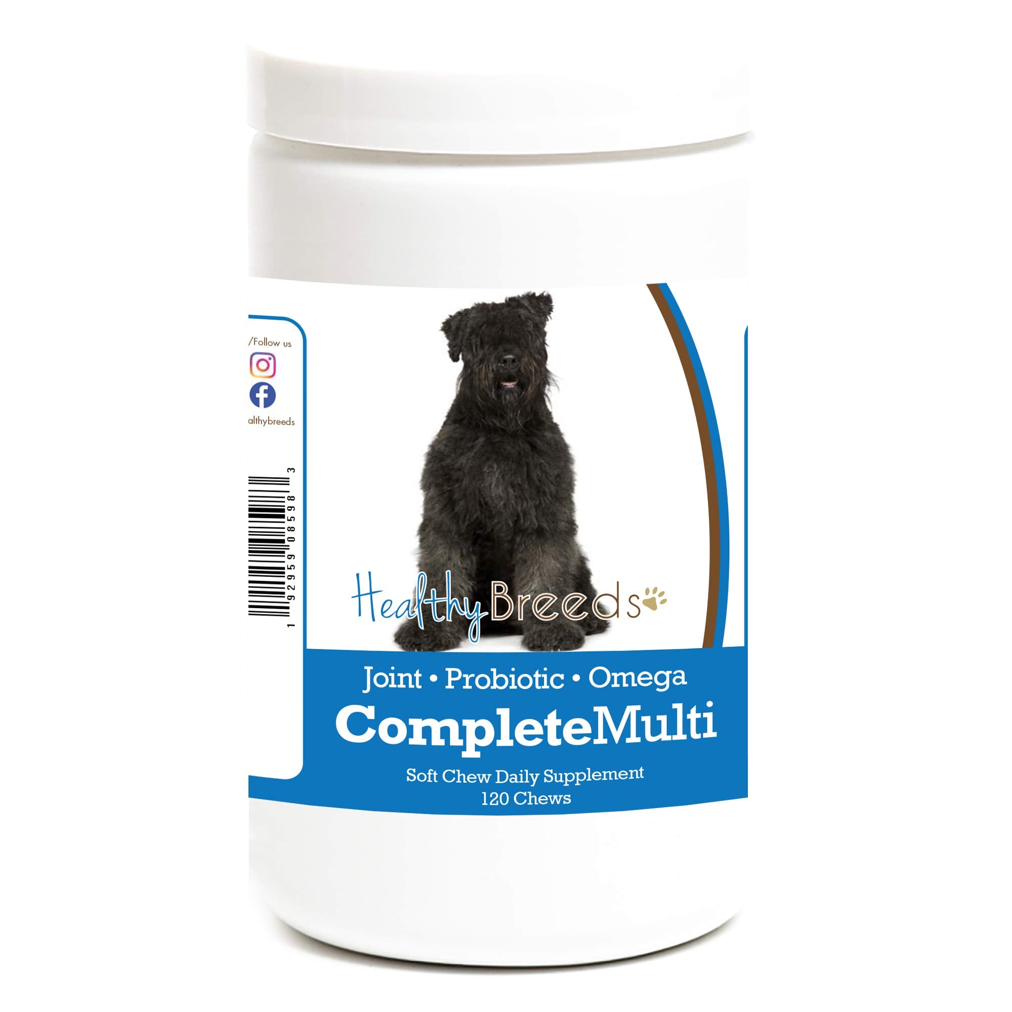 Healthy Breeds Bouvier des Flandres All in One Multivitamin Soft Chew 120 Count