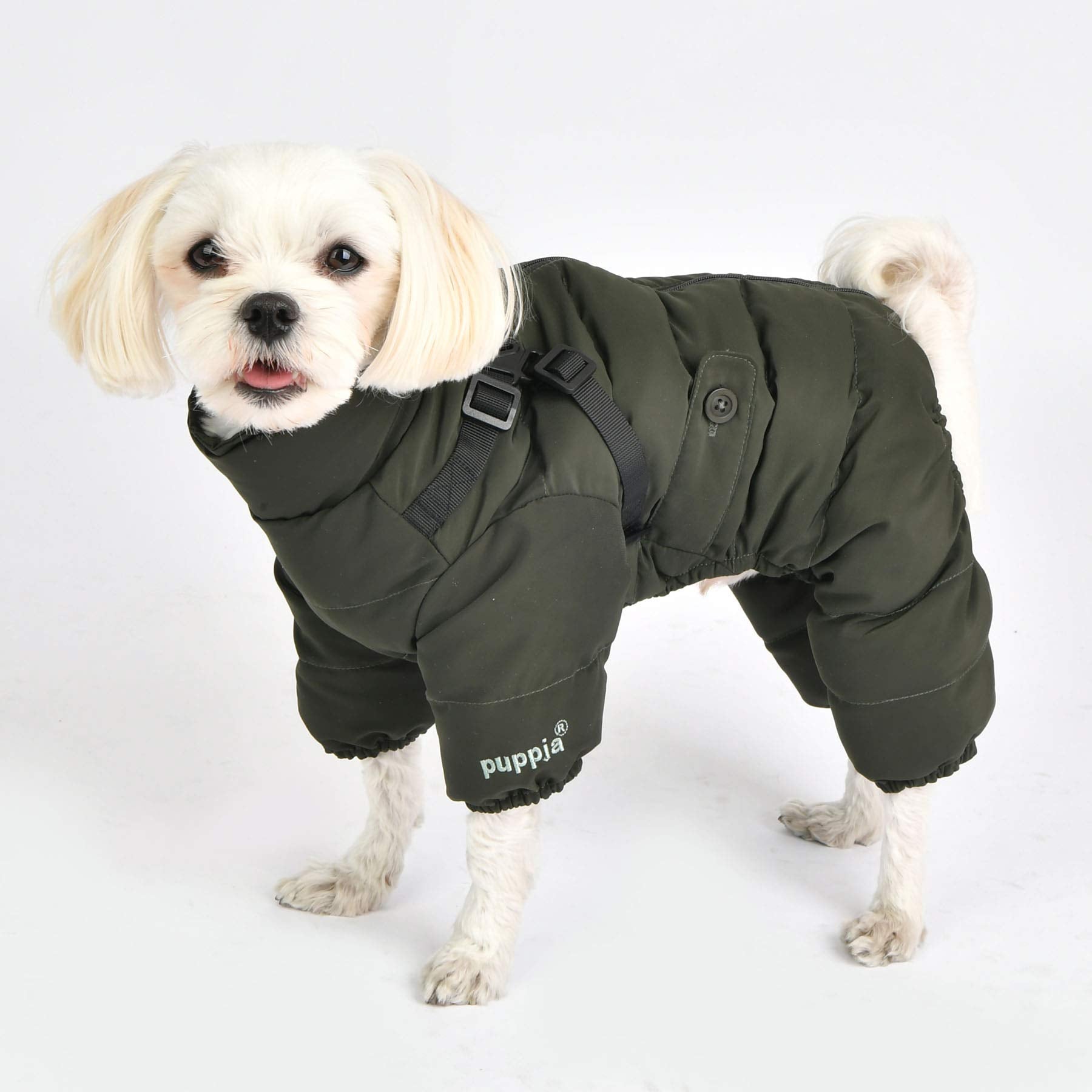 Puppia Soft Onesie Jumpsuit - Khaki - Small