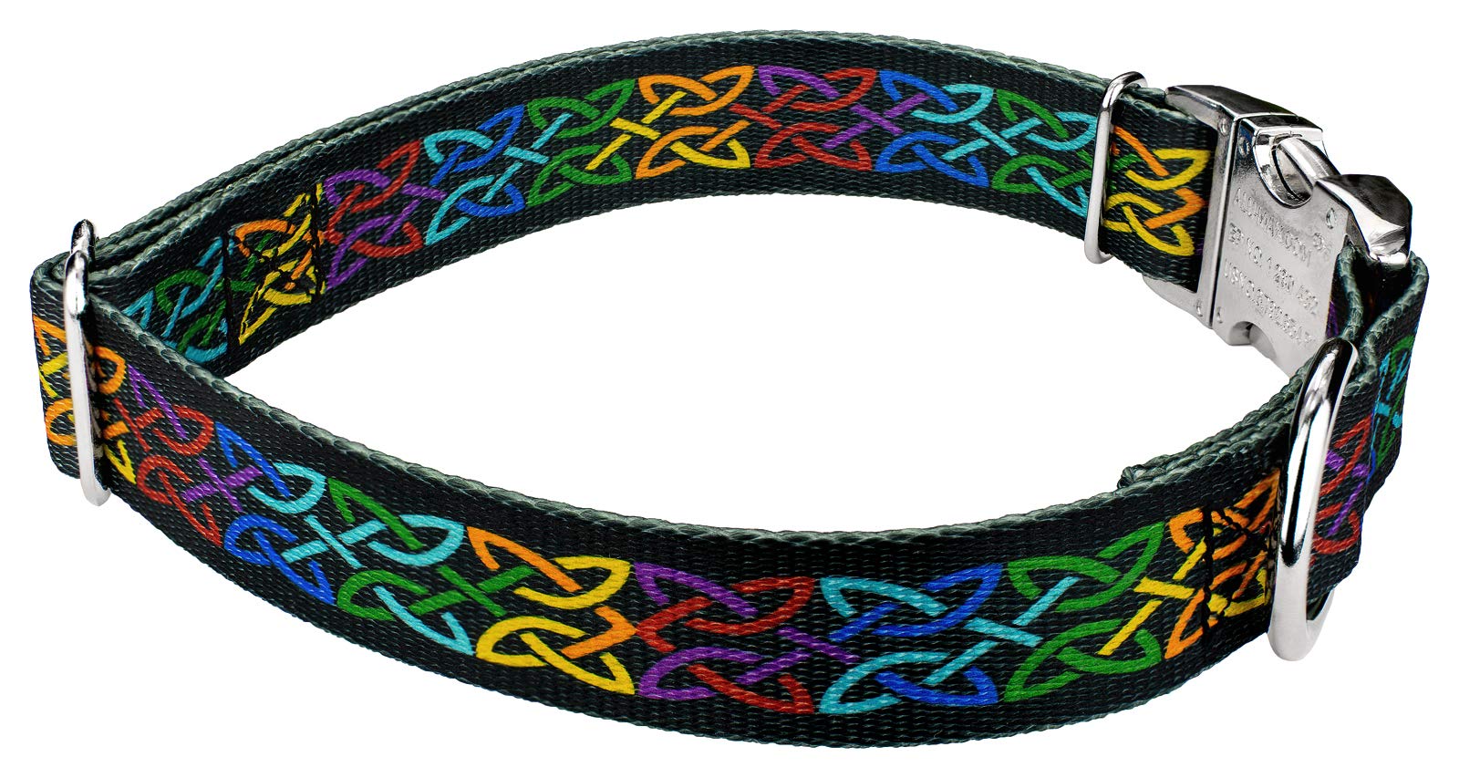Country Brook Petz - Premium Celtic Pride Dog Collar And Leash - Irish Pride Collection Featuring Lucky Designs (1 Inch, Medium)