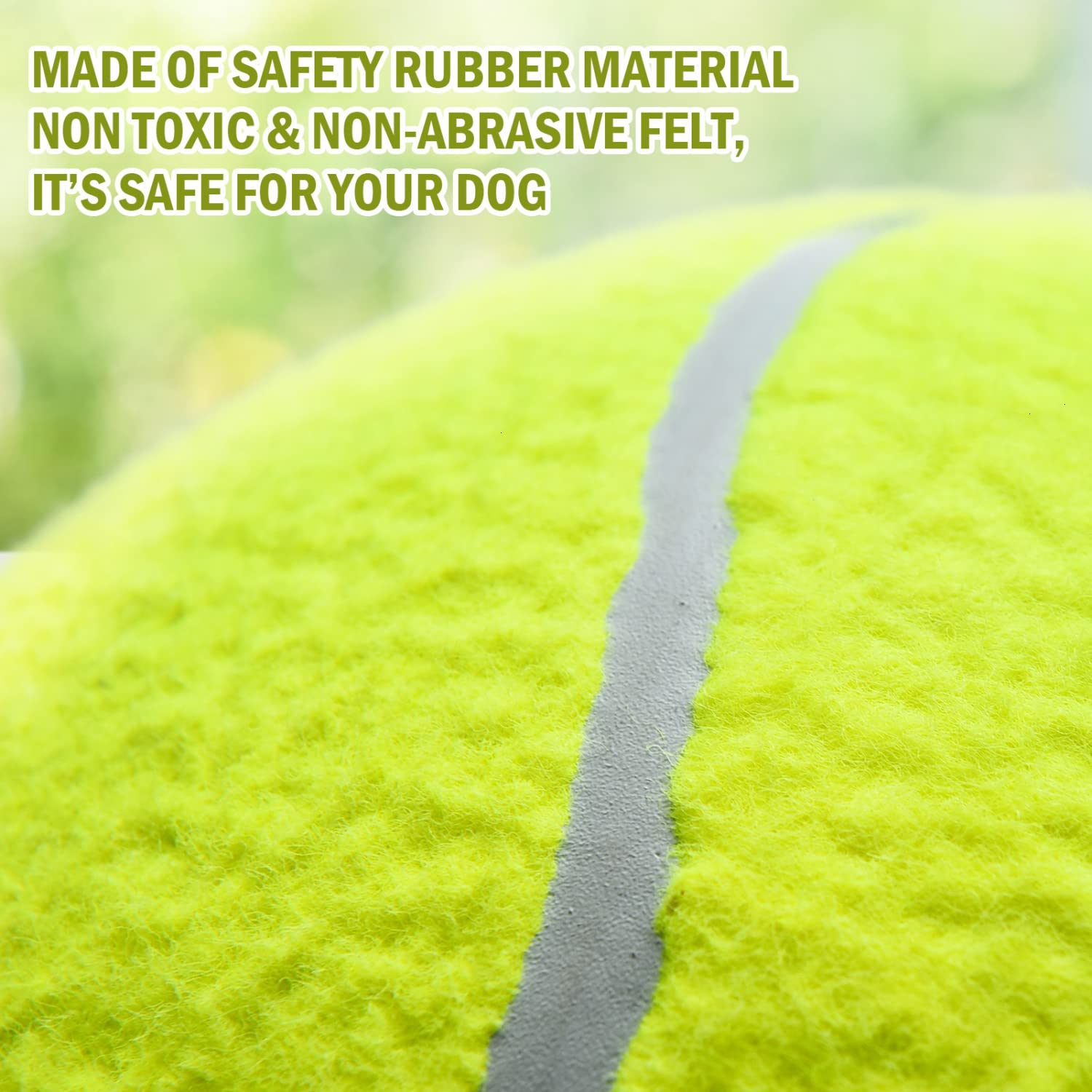 Pomeat 2 Pcs Gaint Tennis Ball For Dogs, 9.5'' Inflatable Large Tennis Balls Pet Chew Toy, Inflatable Rubber Non-Toxic Pet Toy B