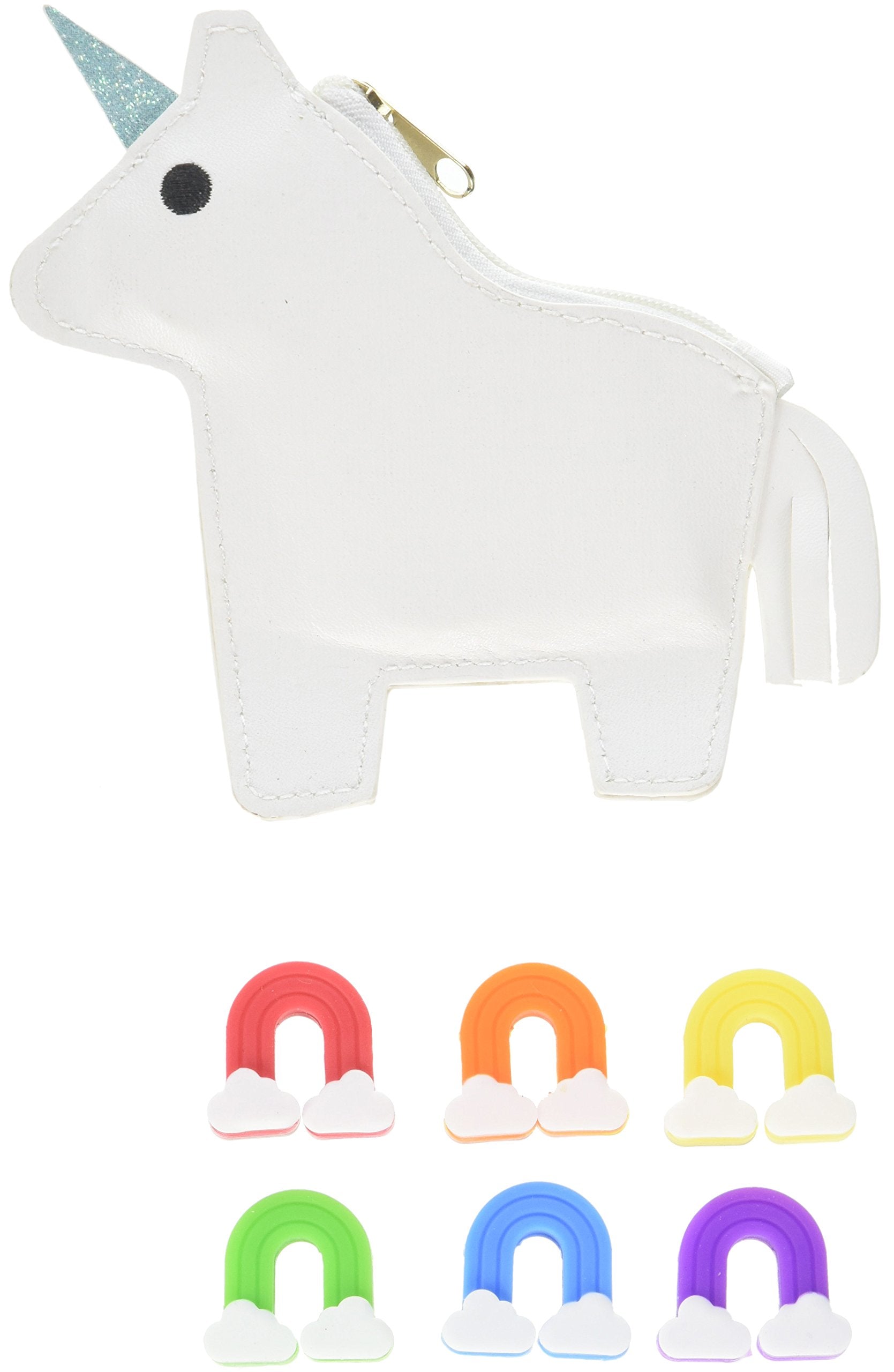 TrueZoo 5719 Unicorn Pouch Filled With Rainbow Charms, Multicolor