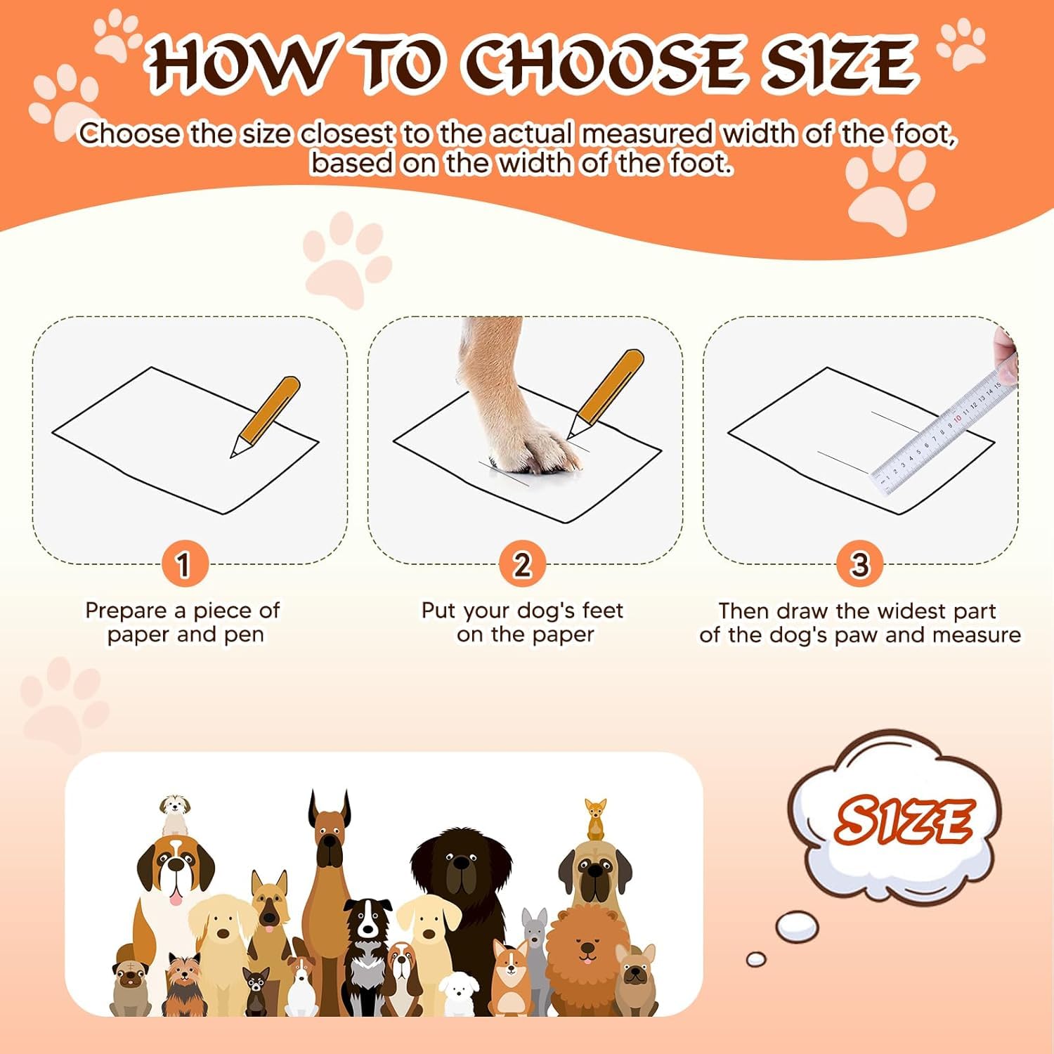 FISHOAKY Dog Shoes for Large Dogs, Waterproof Rubber Booties, Size 8, Multi-color, 360° Anti-Slip, Reflective Strips, Model GH023-US-WOW